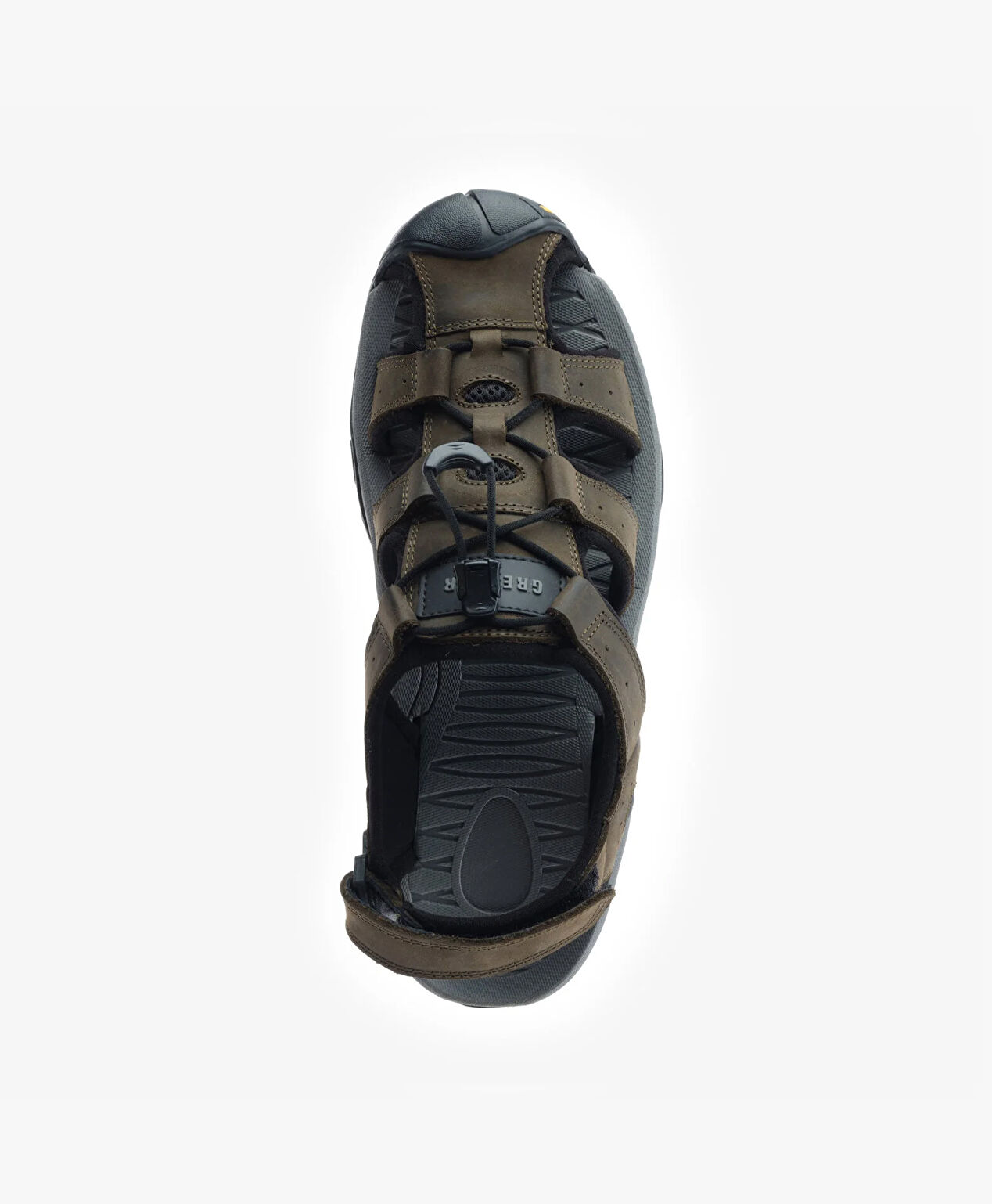 Erkek Kahverengi Hakiki Deri Sandalet - 4