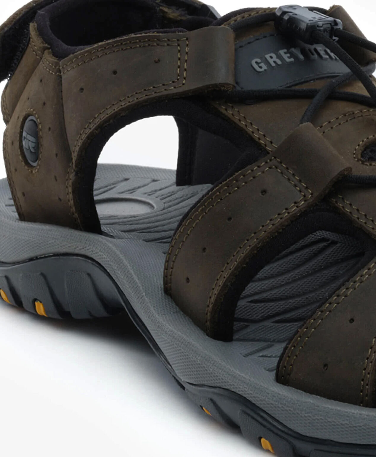 Erkek Kahverengi Hakiki Deri Sandalet - 5