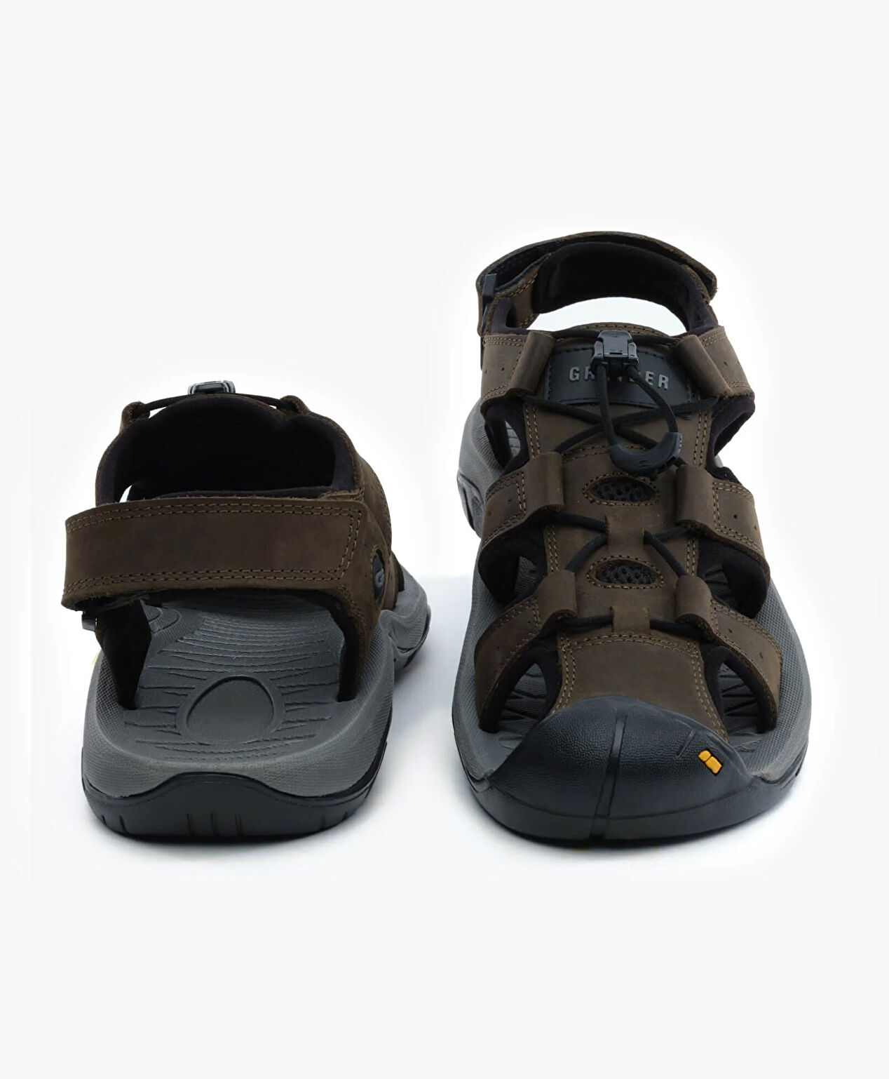 Erkek Kahverengi Hakiki Deri Sandalet - 7