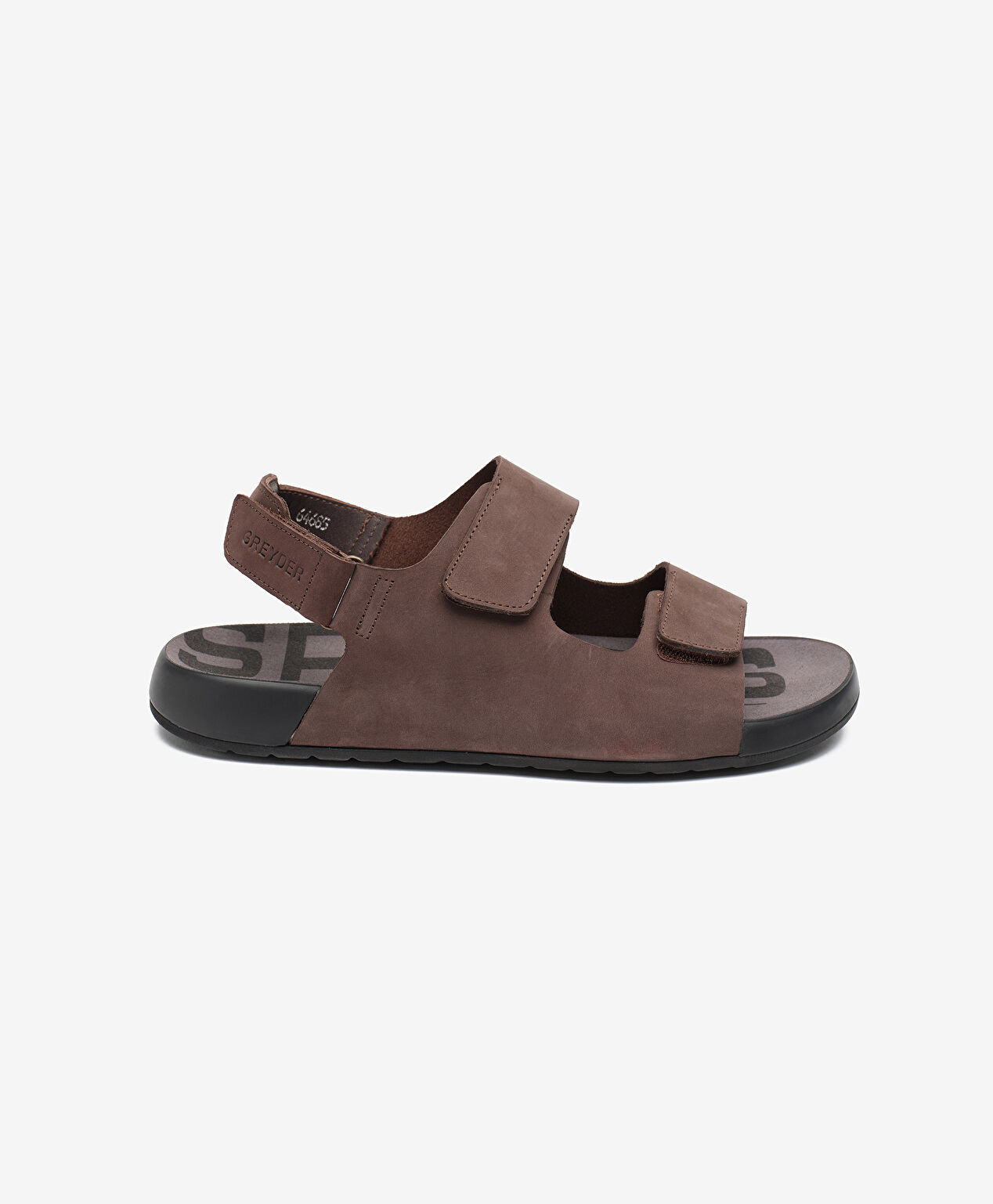 Erkek Kahverengi Nubuk Hakiki Deri Sandalet - 1