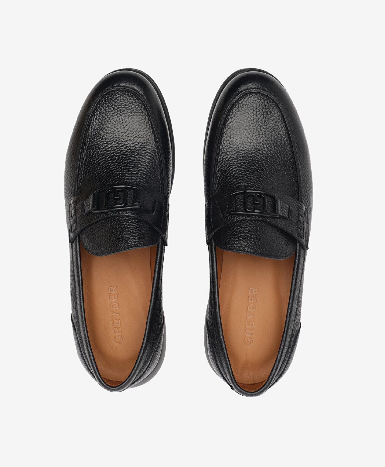 Erkek Siyah Hakiki Deri Loafer Ayakkabı - 5