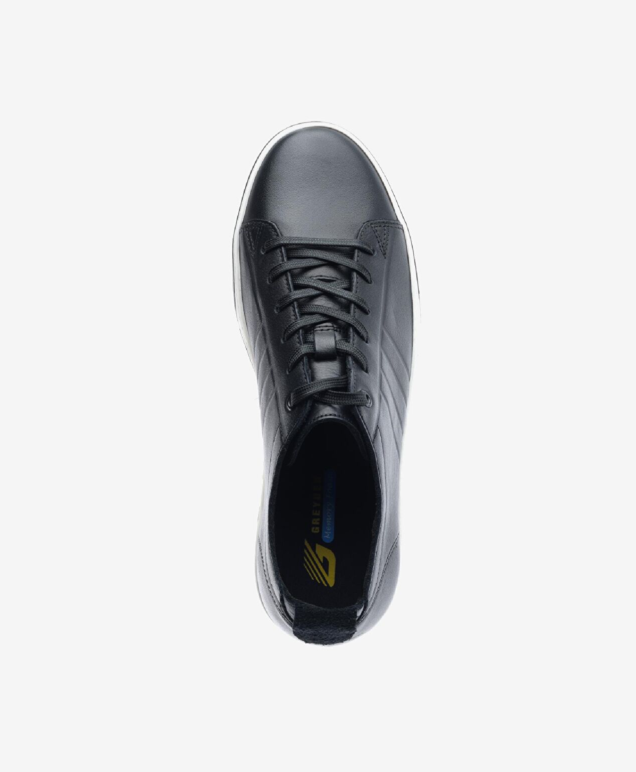 Erkek Siyah Hakiki Deri Sneaker Ayakkabı - 4