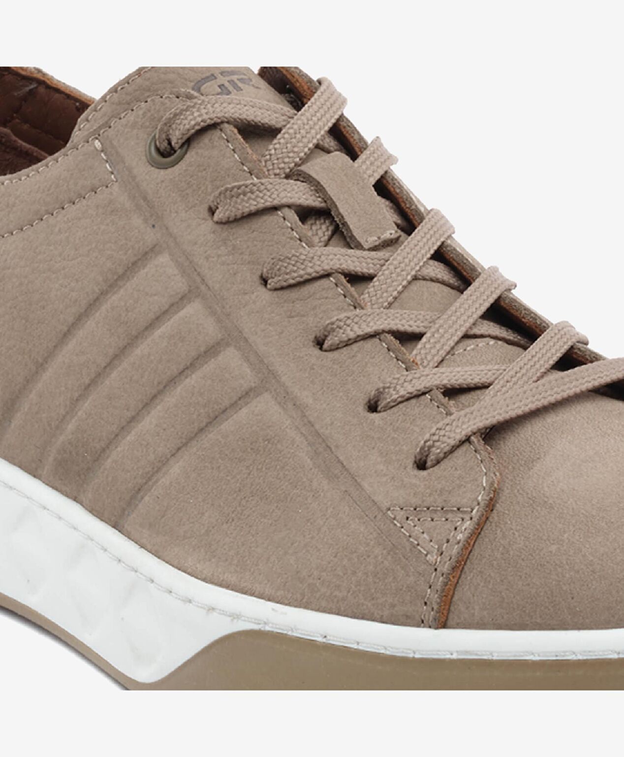 Büyük Beden Erkek Vizon Hakiki Deri Sneaker Ayakkabı - 5
