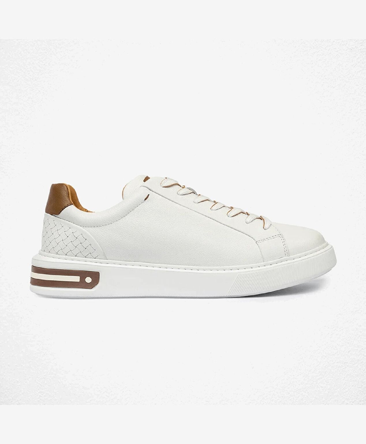 Erkek Beyaz Hakiki Deri Sneaker Ayakkabı - 1