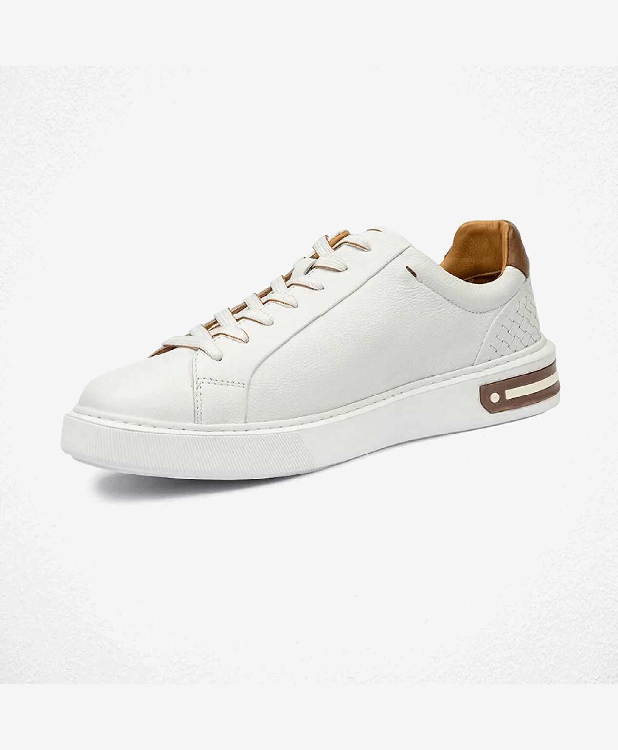 Erkek Beyaz Hakiki Deri Sneaker Ayakkabı - 5