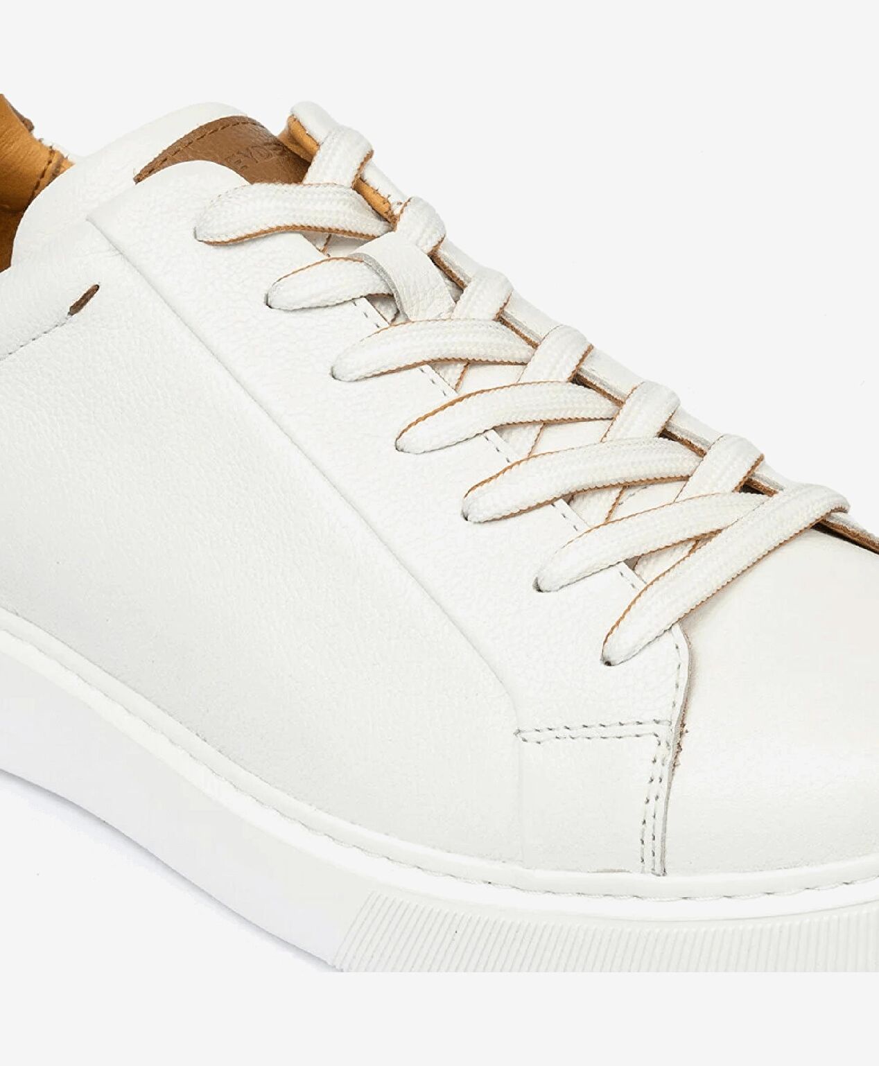 Erkek Beyaz Hakiki Deri Sneaker Ayakkabı - 7