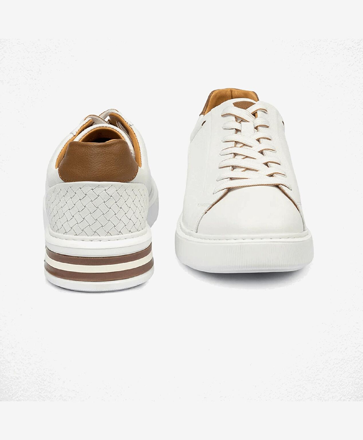 Erkek Beyaz Hakiki Deri Sneaker Ayakkabı - 9