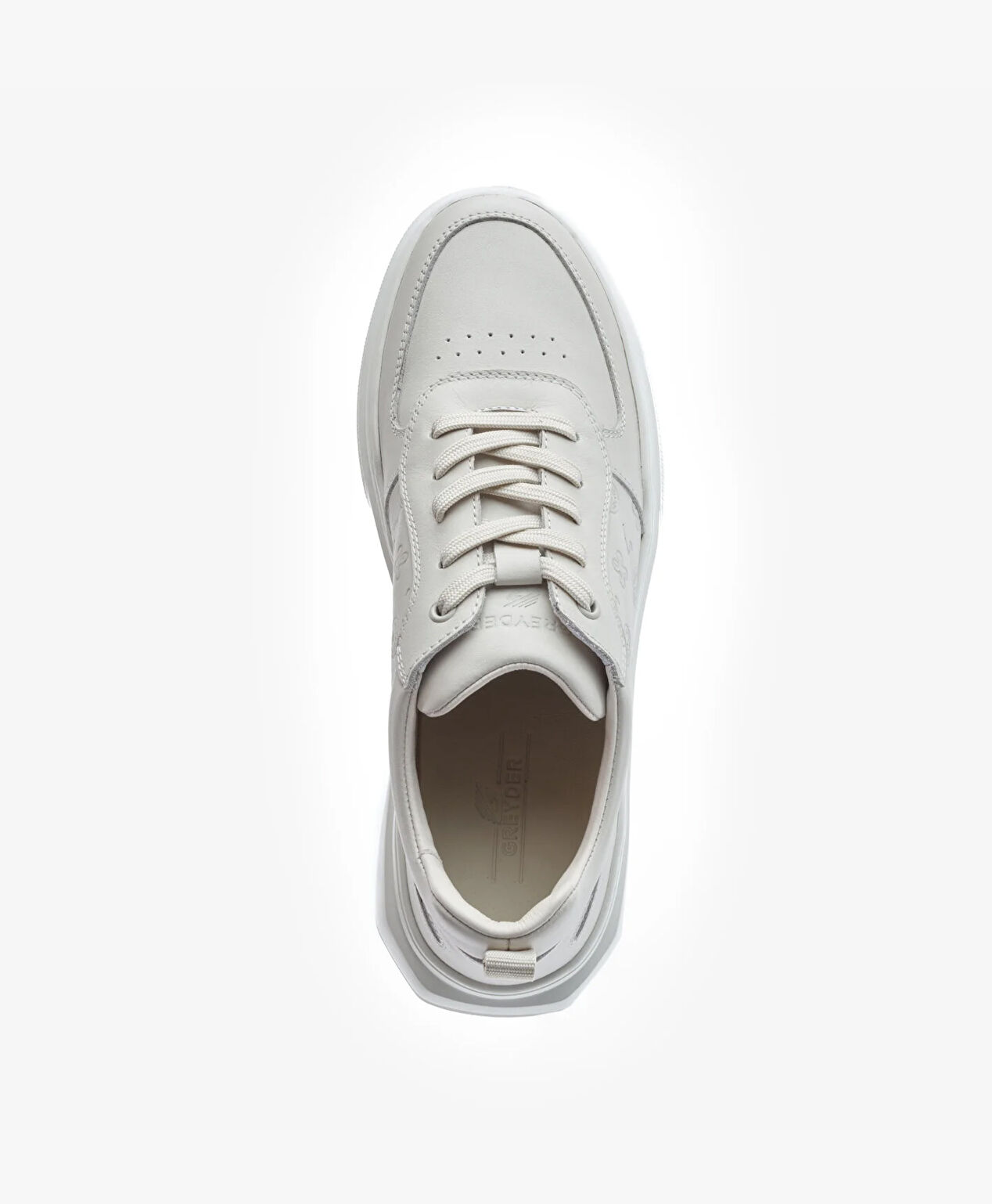 Erkek Kirli Beyaz Hakiki Deri Sneaker Ayakkabı - 4