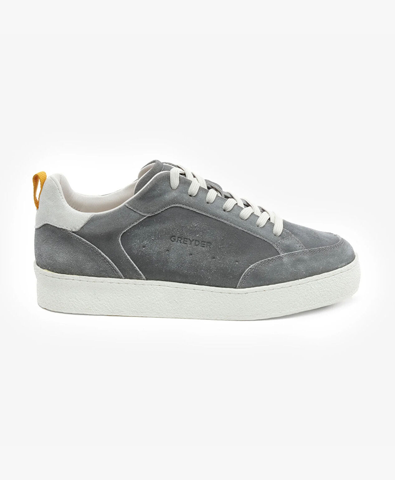 Erkek Gri Hakiki Deri Sneaker Ayakkabı - 1