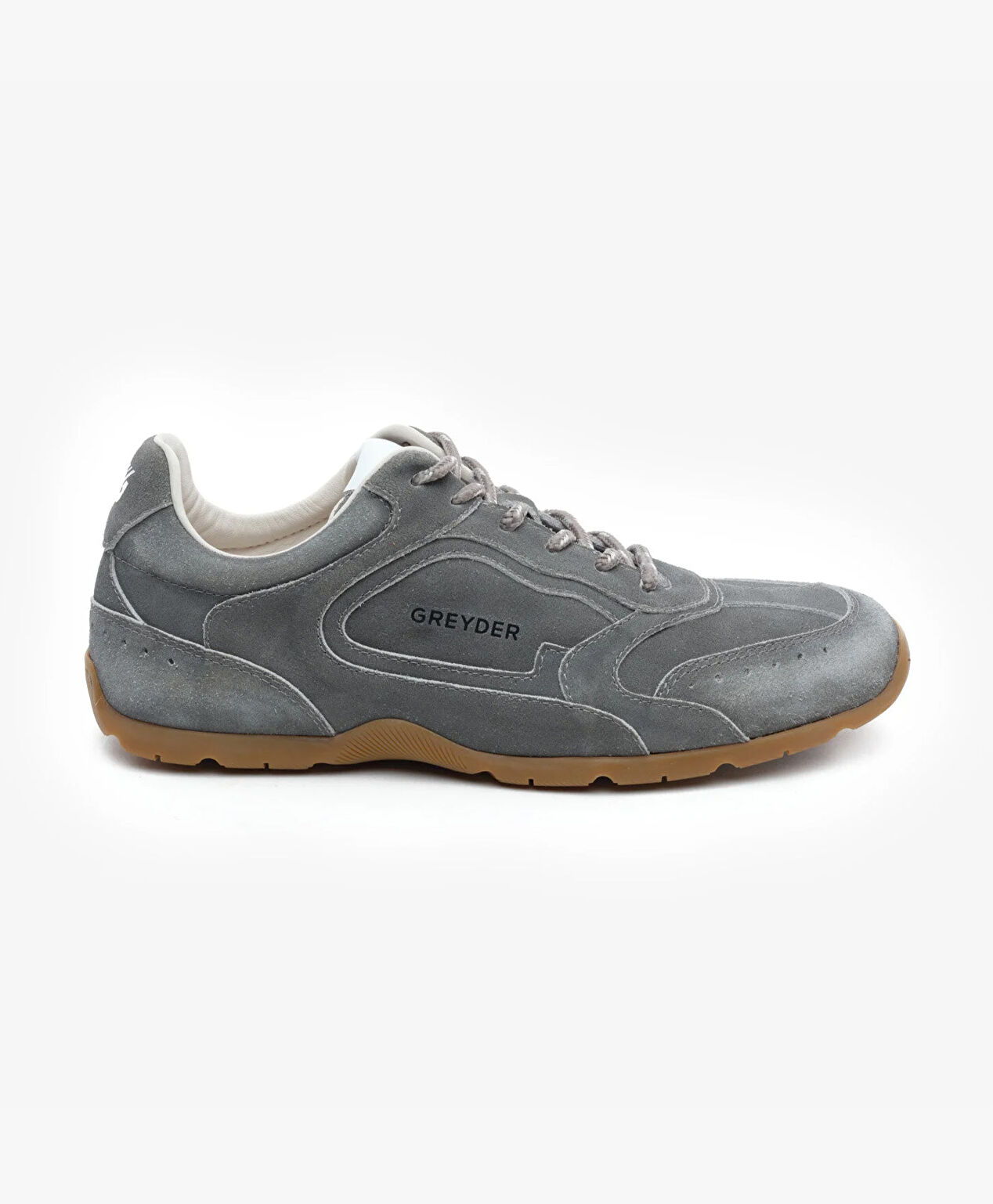 Erkek Koyu Gri Hakiki Deri Sneaker Ayakkabı - 1