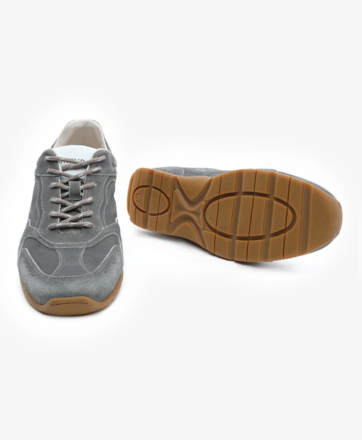 Erkek Koyu Gri Hakiki Deri Sneaker Ayakkabı - 6