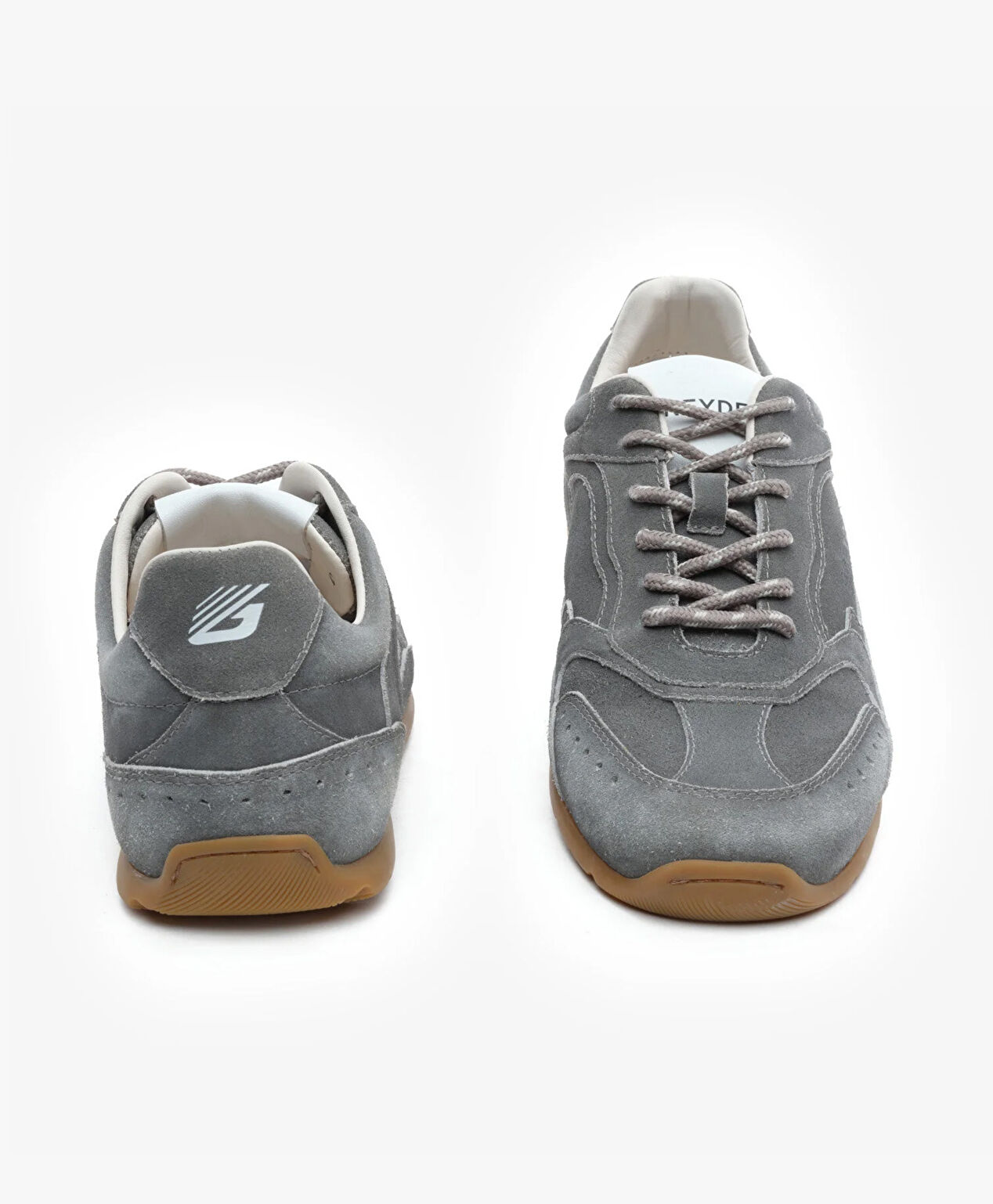 Erkek Koyu Gri Hakiki Deri Sneaker Ayakkabı - 7