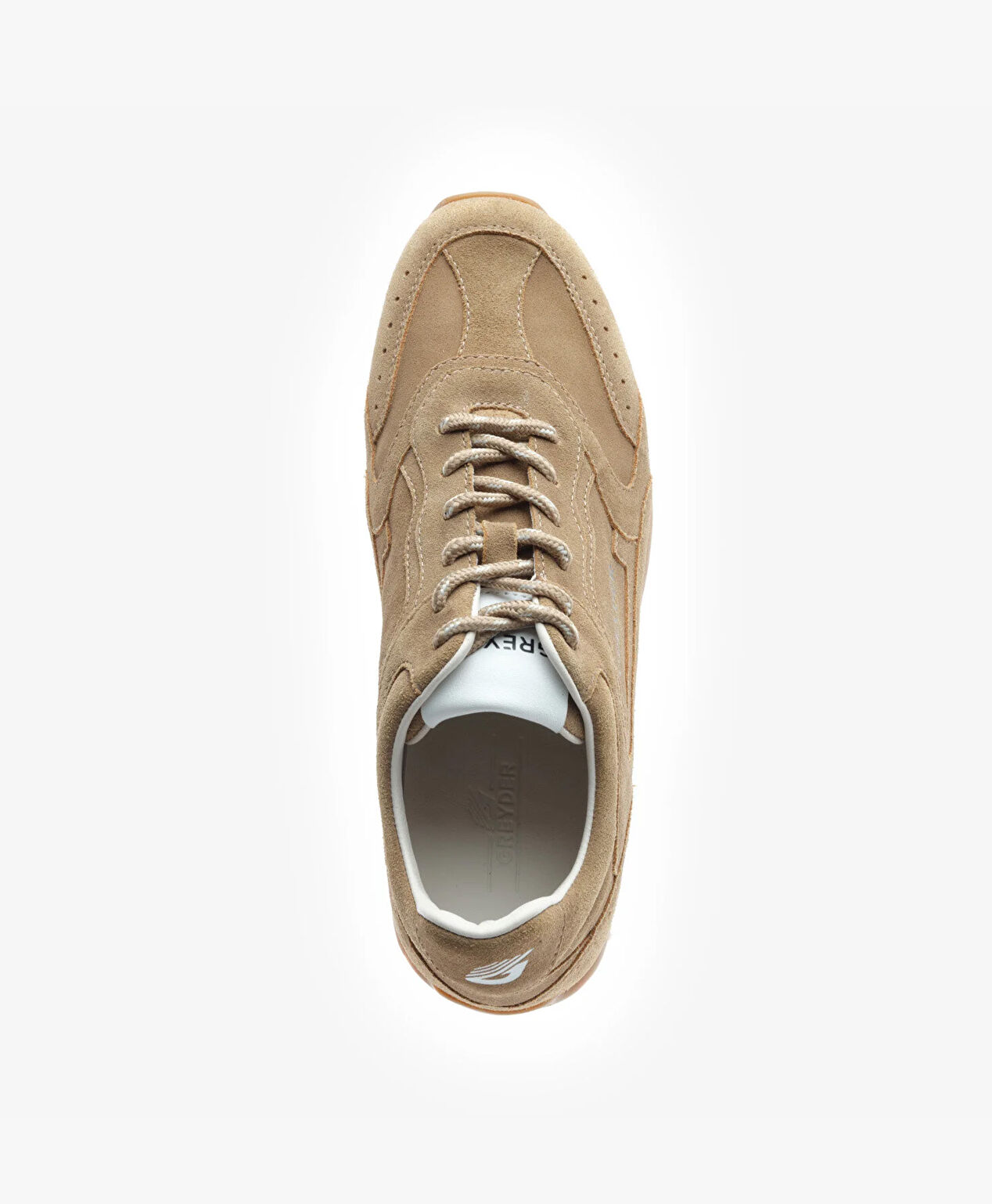 Erkek Ekru Hakiki Deri Sneaker Ayakkabı - 4