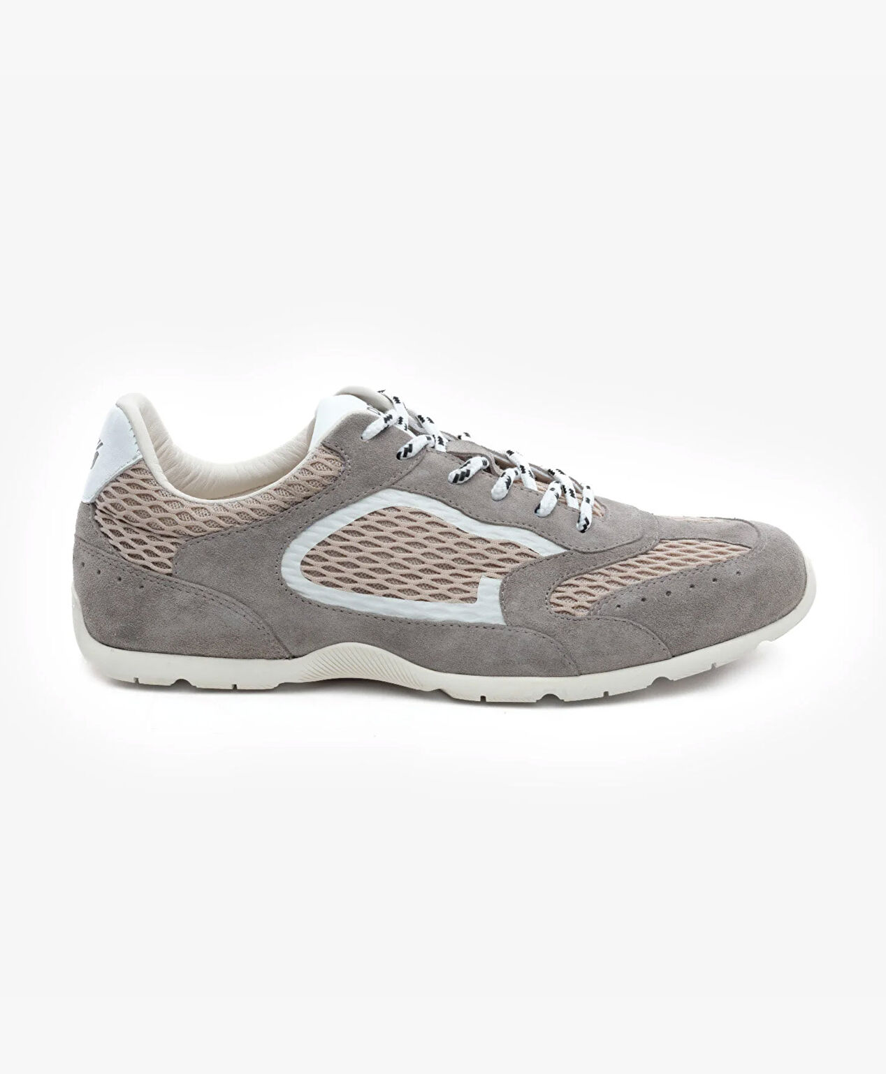 Erkek Açık Gri Hakiki Deri Sneaker Ayakkabı - 1
