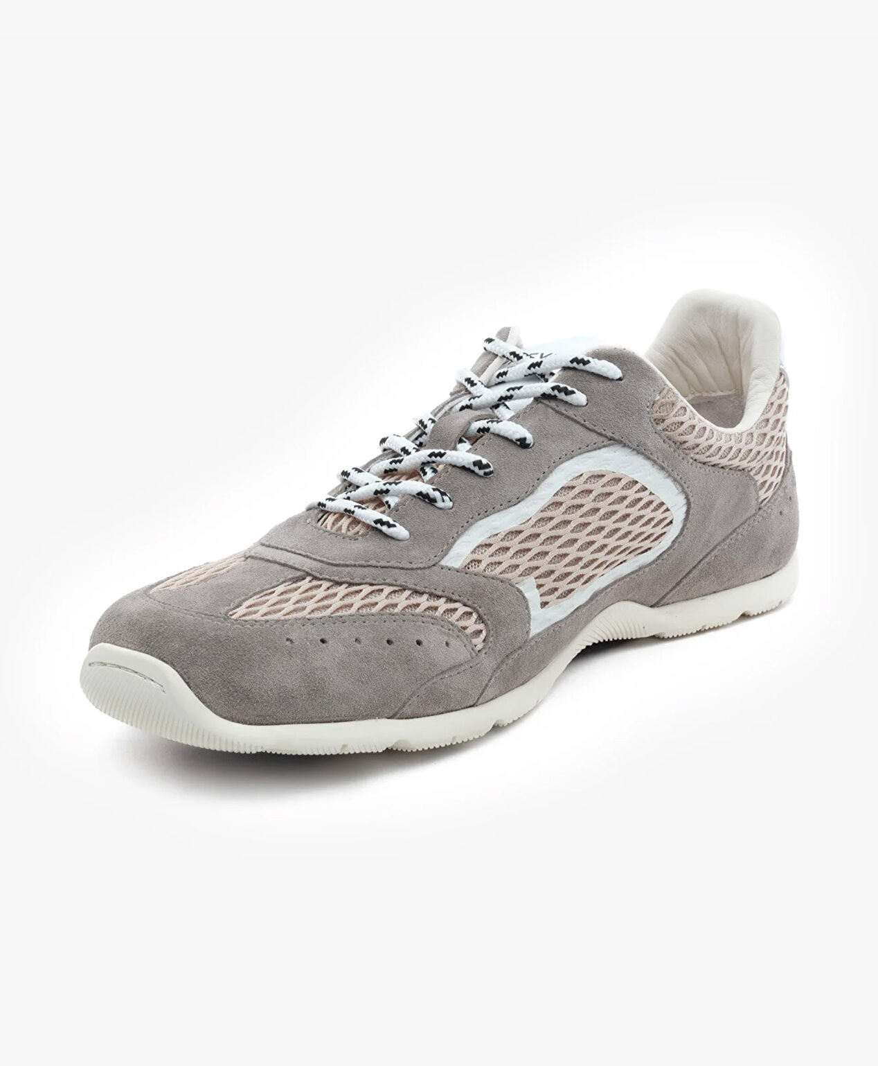 Erkek Açık Gri Hakiki Deri Sneaker Ayakkabı - 3