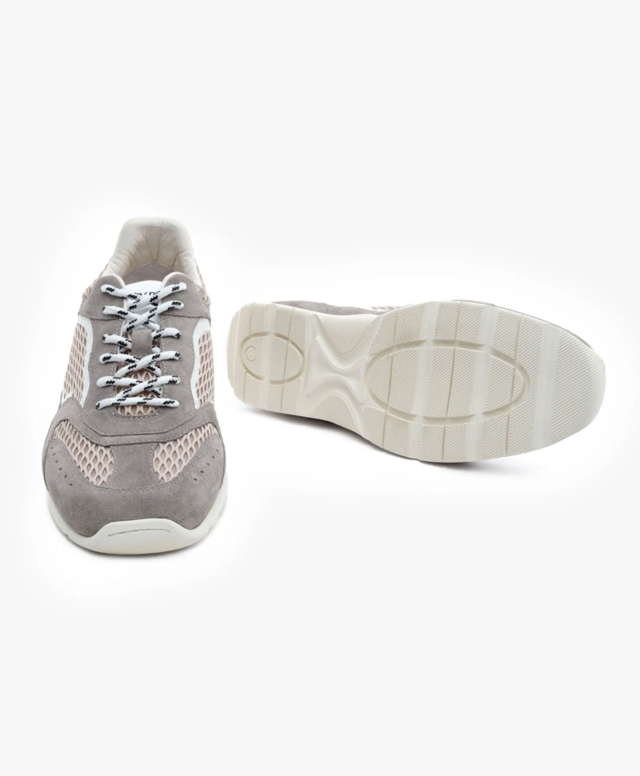 Erkek Açık Gri Hakiki Deri Sneaker Ayakkabı - 6