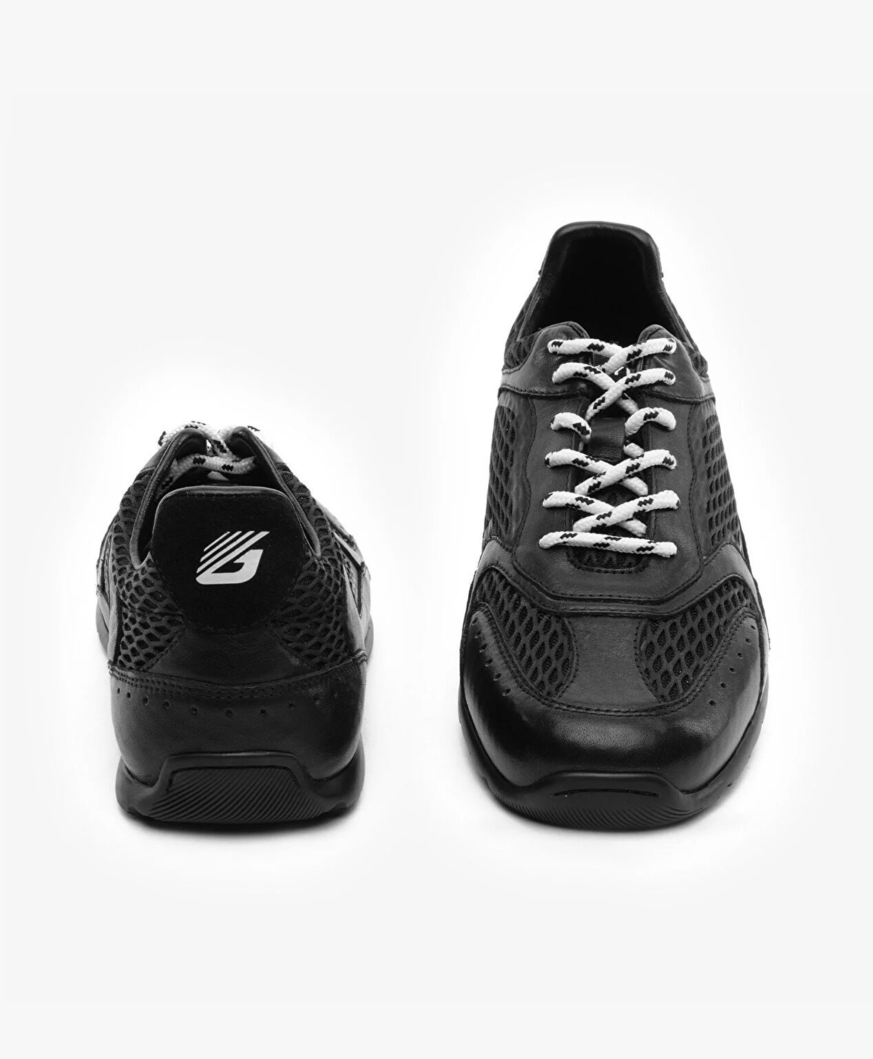 Erkek Siyah Hakiki Deri Sneaker Ayakkabı - 7