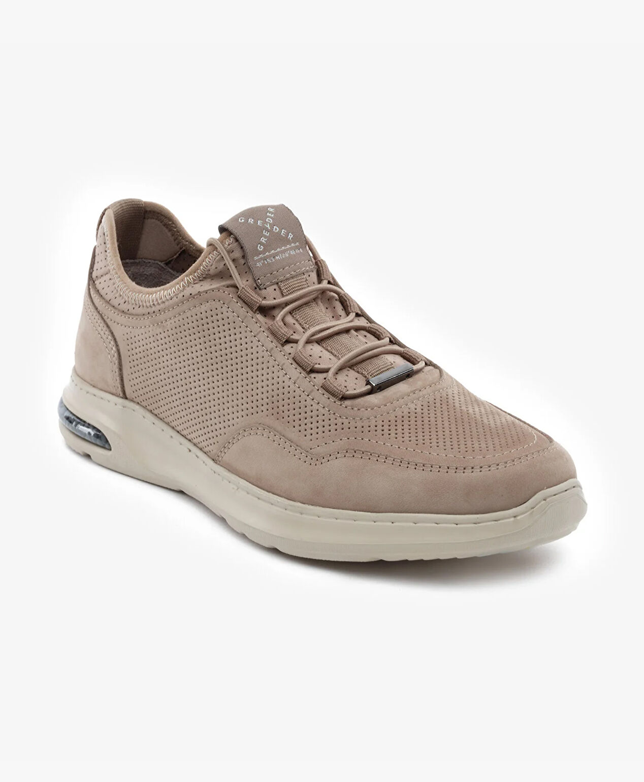 Erkek Vizon Hakiki Deri Sneaker Ayakkabı - 2
