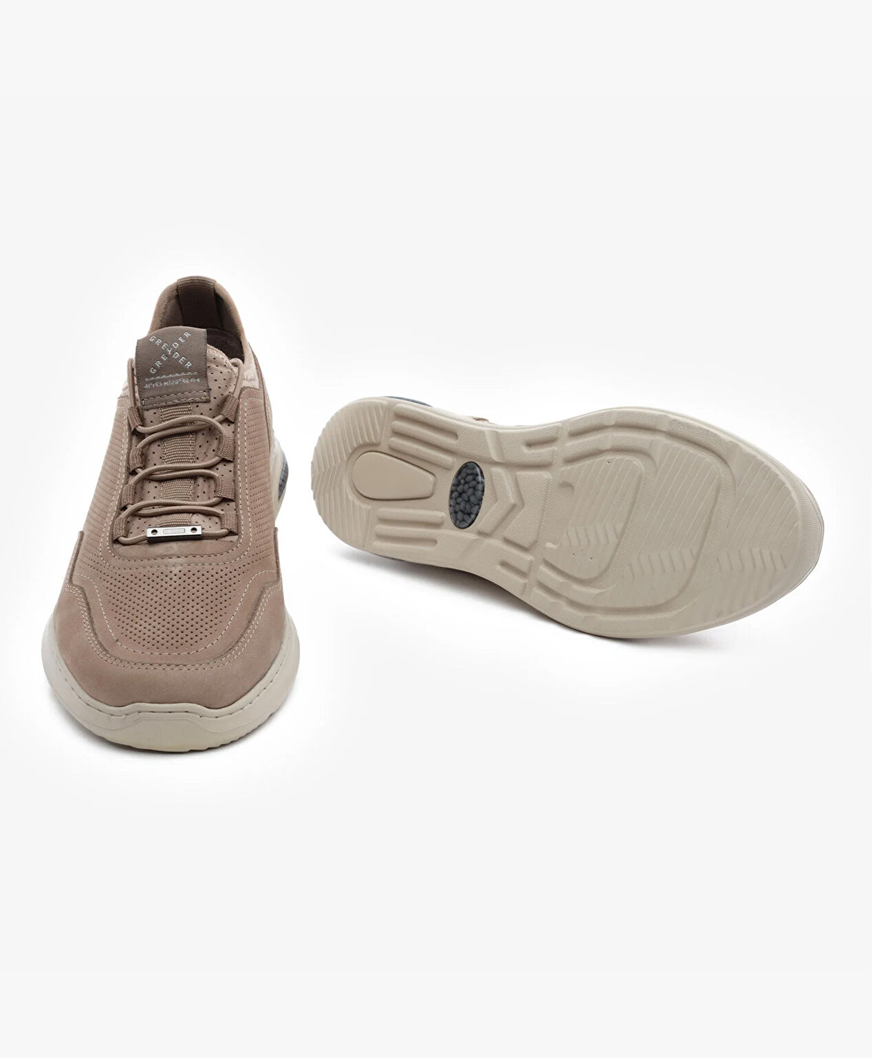 Erkek Vizon Hakiki Deri Sneaker Ayakkabı - 6