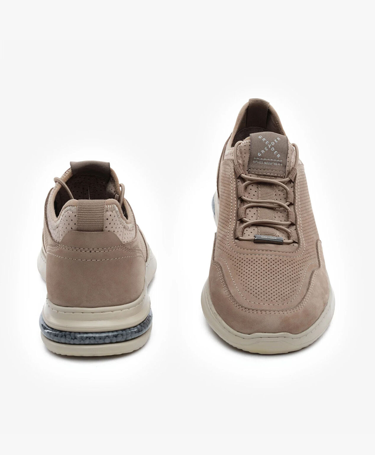 Erkek Vizon Hakiki Deri Sneaker Ayakkabı - 7