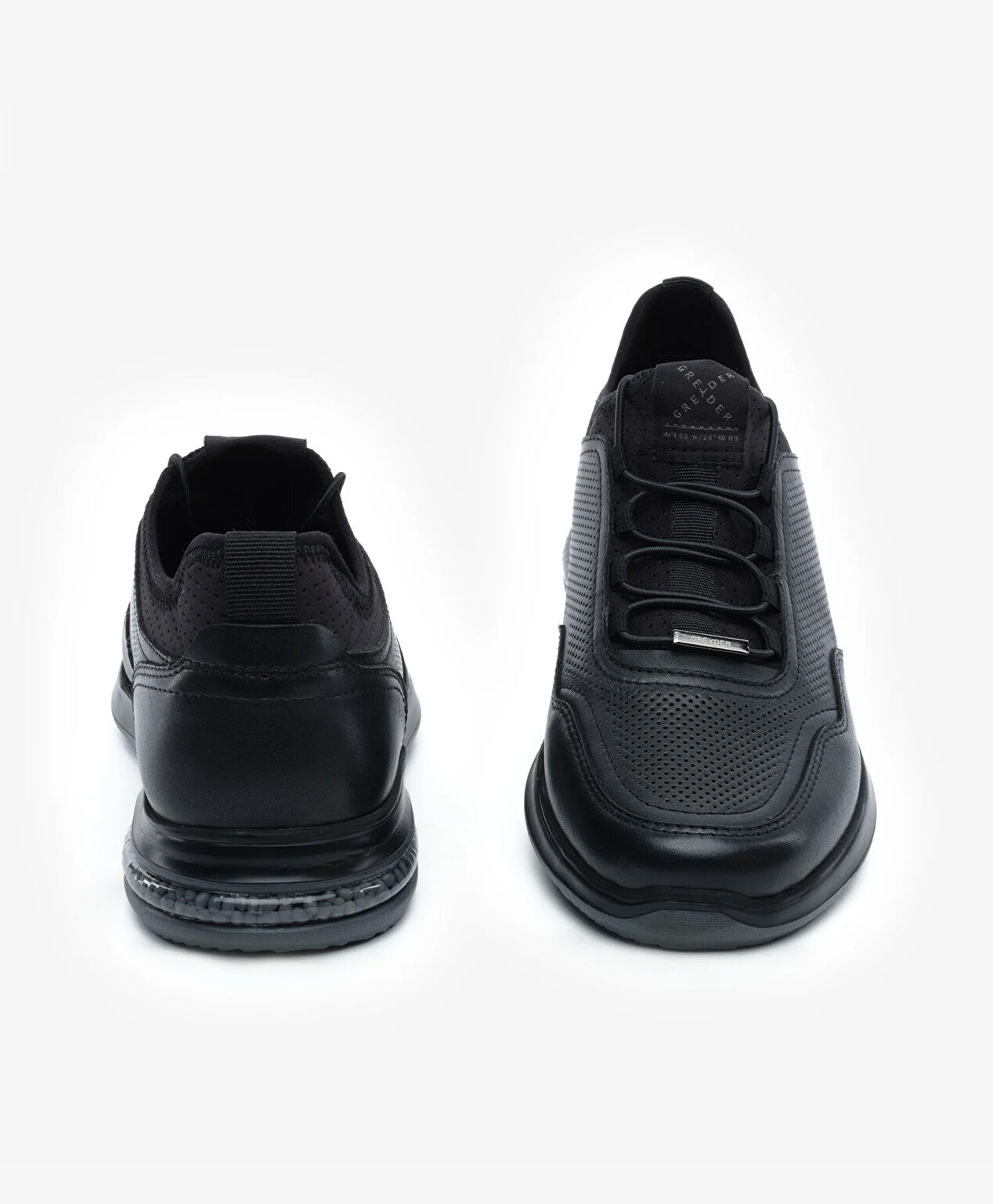 Erkek Siyah Hakiki Deri Sneaker Ayakkabı - 7