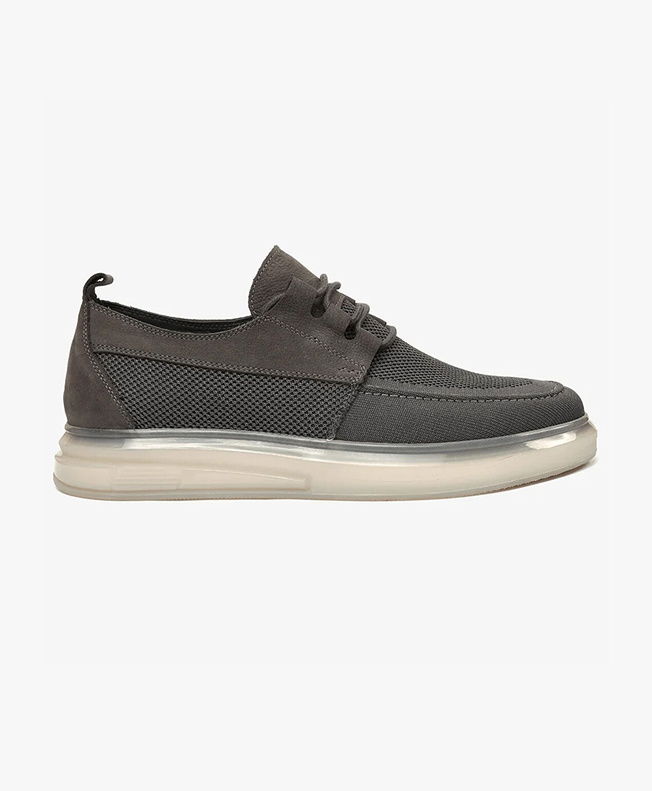 Erkek Füme Hakiki Deri Sneaker Ayakkabı - 1