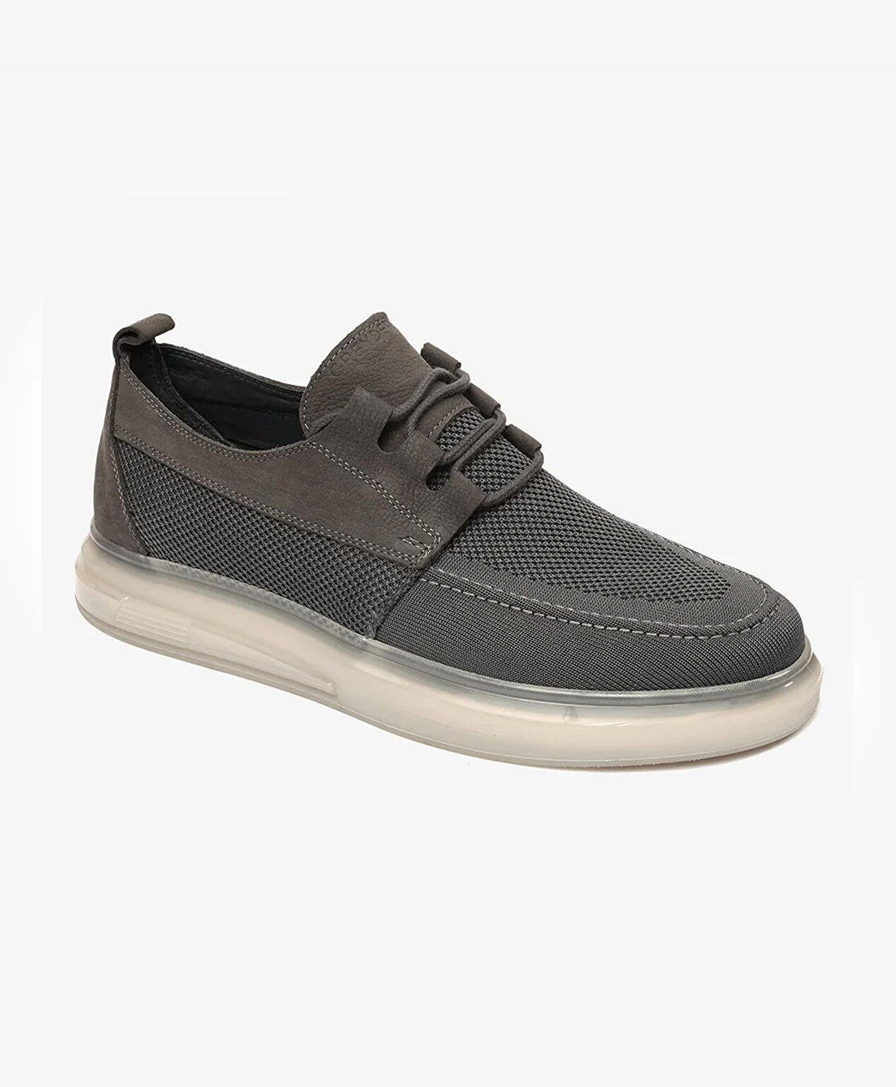 Erkek Füme Hakiki Deri Sneaker Ayakkabı - 4