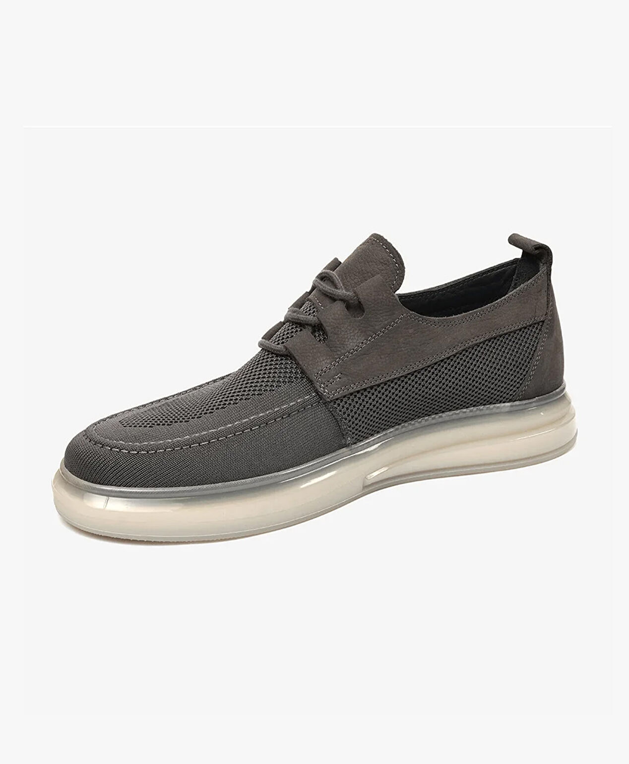 Erkek Füme Hakiki Deri Sneaker Ayakkabı - 5