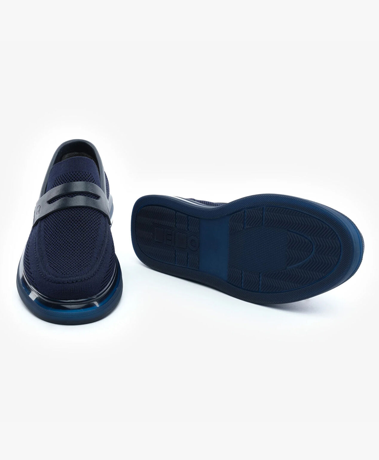 Erkek Lacivert Hakiki Deri Loafer Ayakkabı - 6