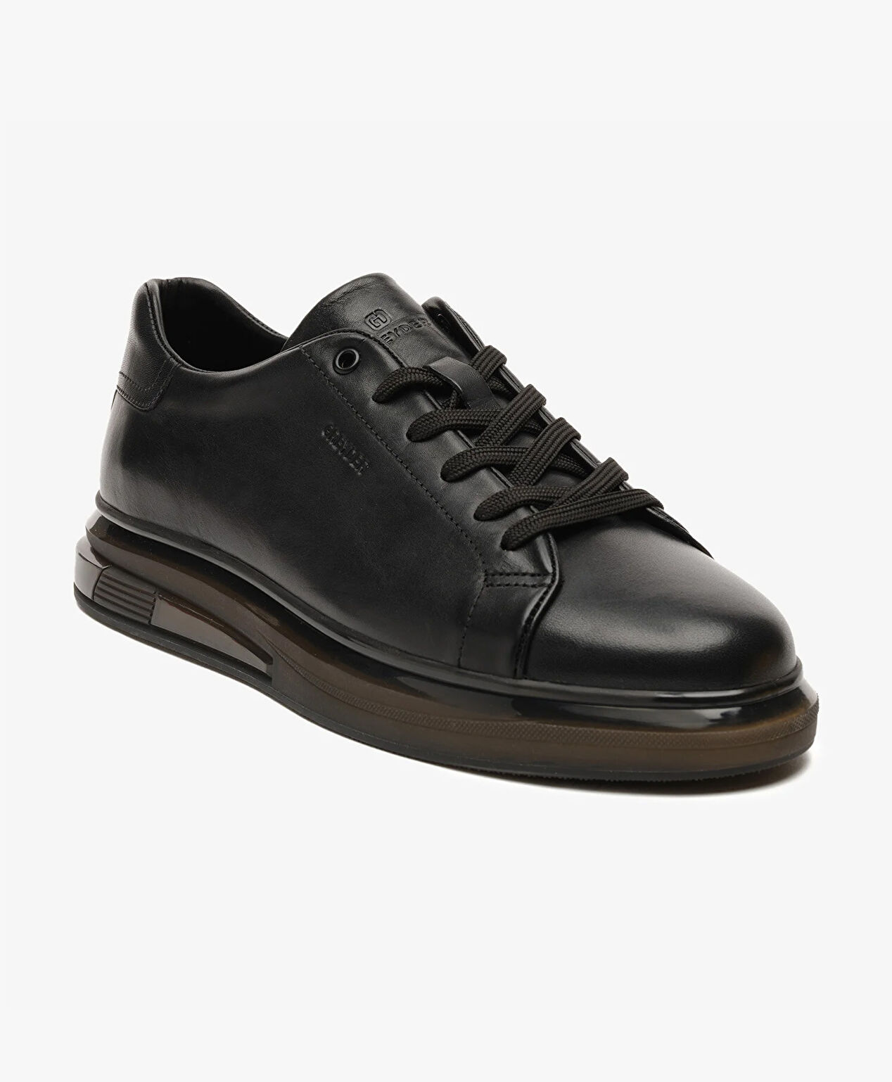 Erkek Siyah Hakiki Deri Sneaker Ayakkabı - 2