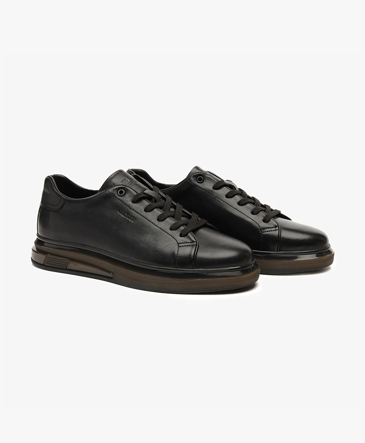 Erkek Siyah Hakiki Deri Sneaker Ayakkabı - 3