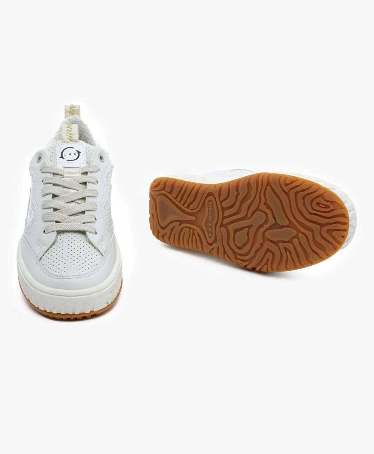 GreyderLab Kadın Kırık Beyaz Sneaker Ayakkabı - 6
