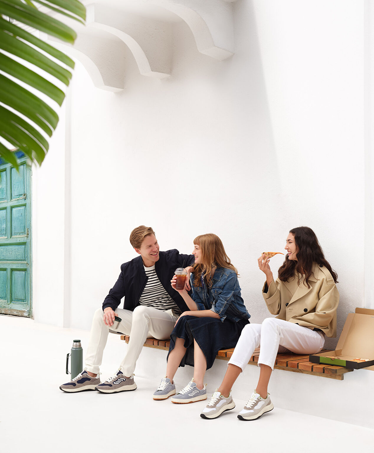 GreyderLab Kadın Beyaz Denim Sneaker Ayakkabı - 8