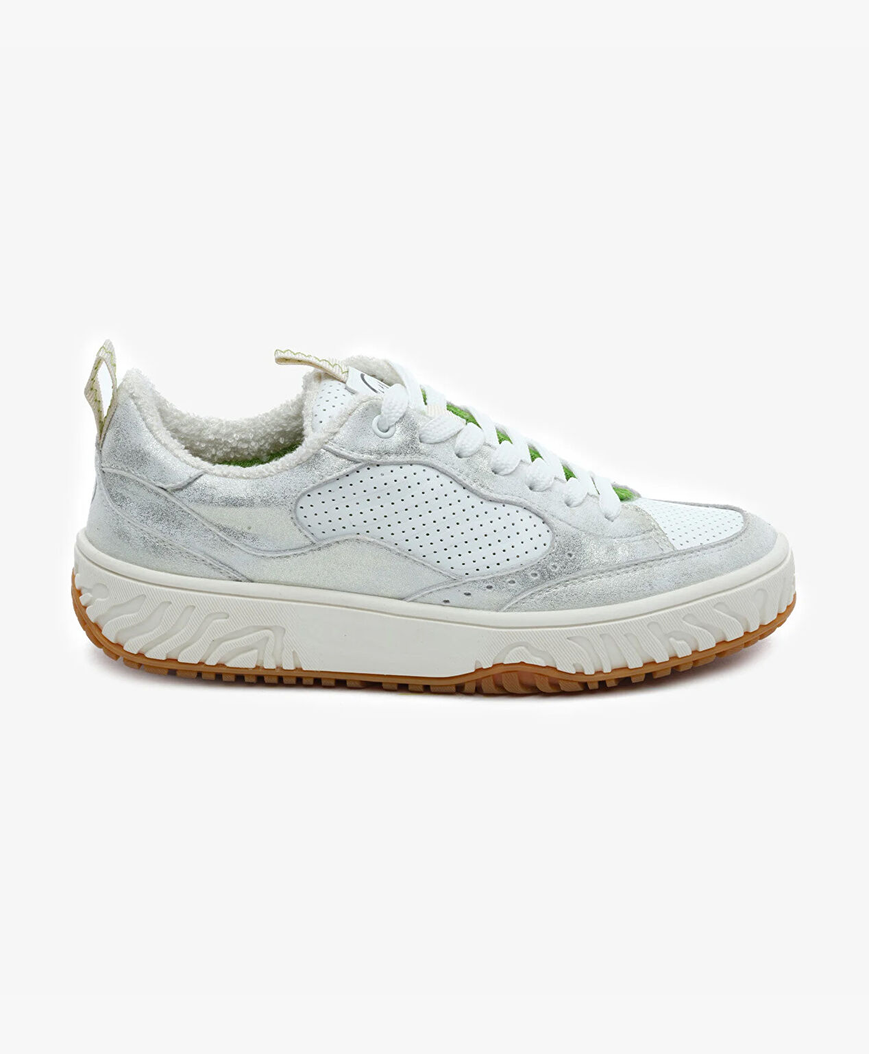 GreyderLab Kadın Beyaz Gümüş Sneaker Ayakkabı - 1