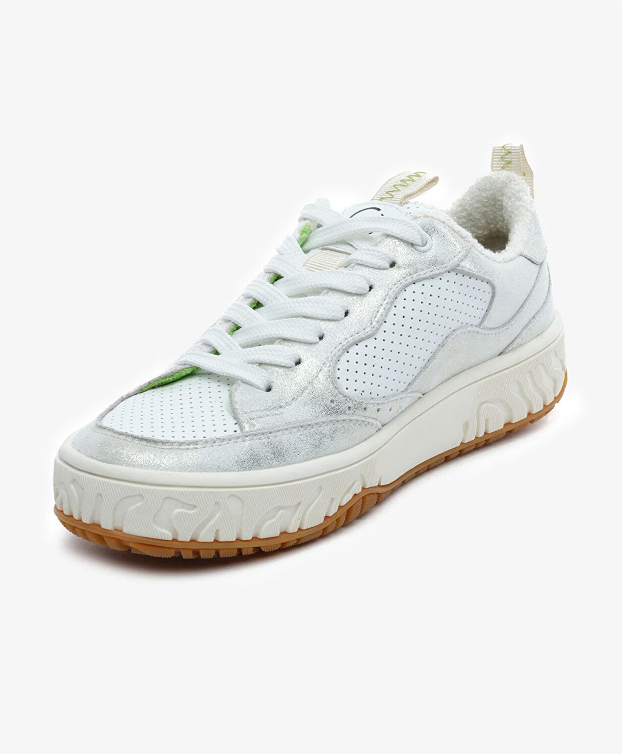 GreyderLab Kadın Beyaz Gümüş Sneaker Ayakkabı - 3