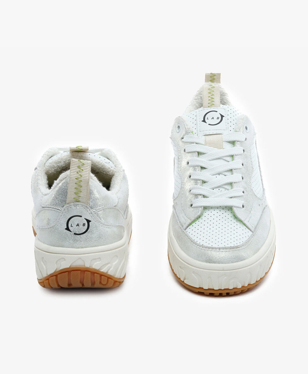 GreyderLab Kadın Beyaz Gümüş Sneaker Ayakkabı - 7
