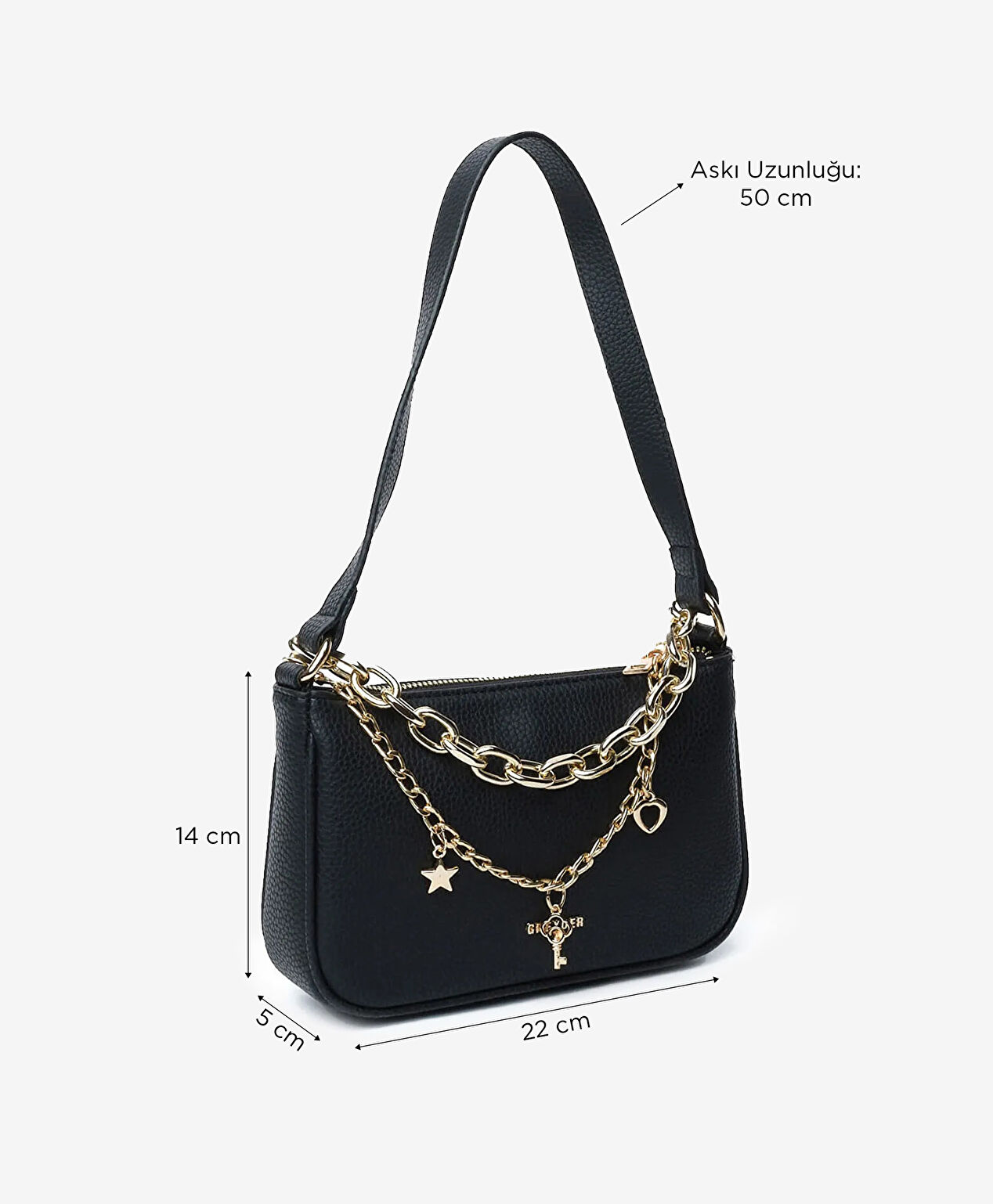 Kadın Siyah Omuz Çantası - 6
