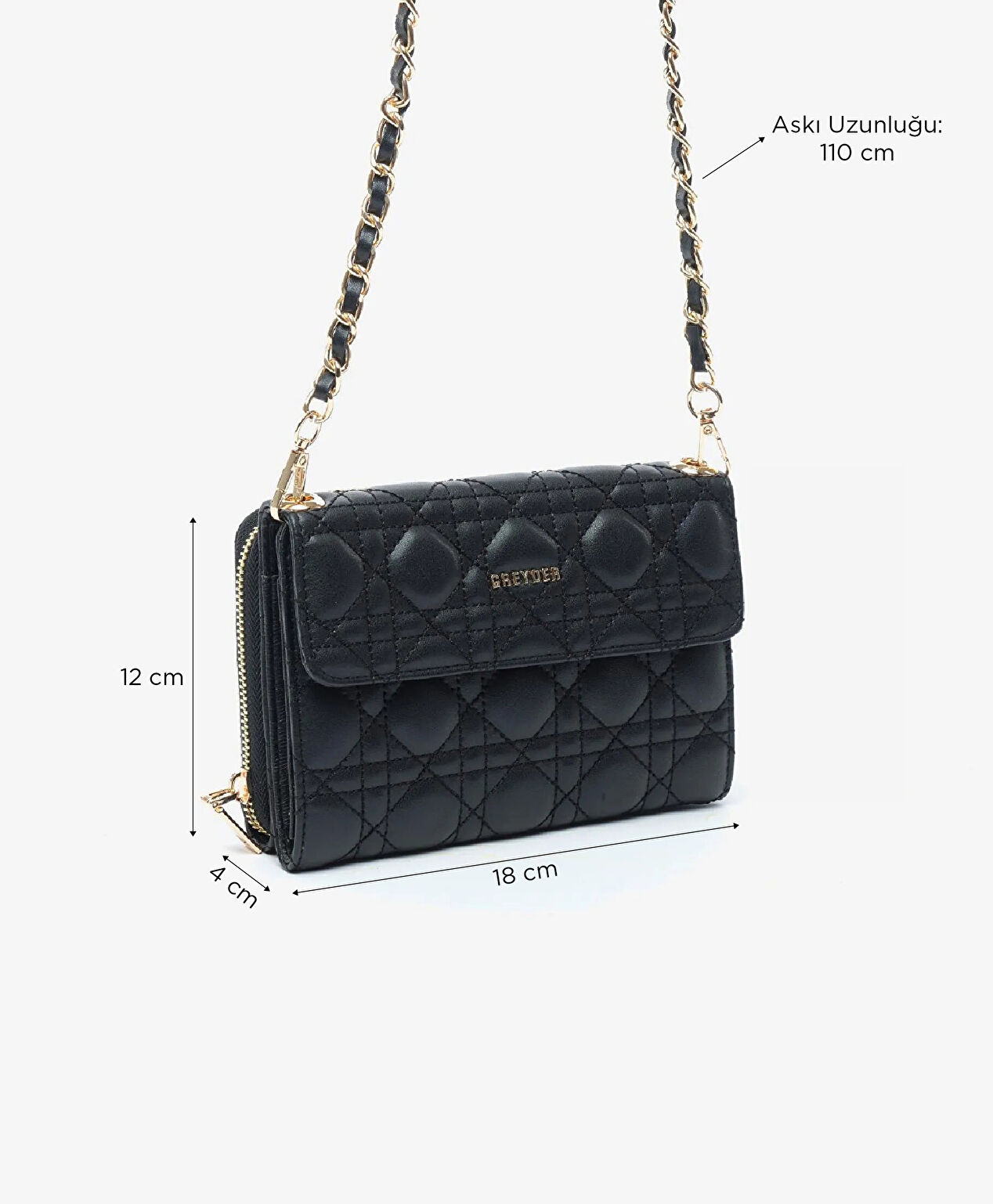 Kadın Siyah Omuz Çantası - 6