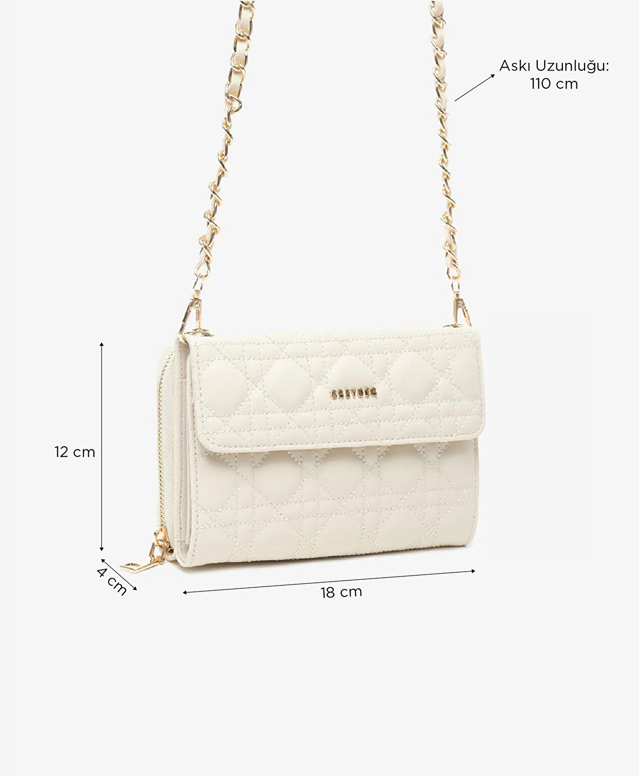 Kadın Ekru Omuz Çantası - 6