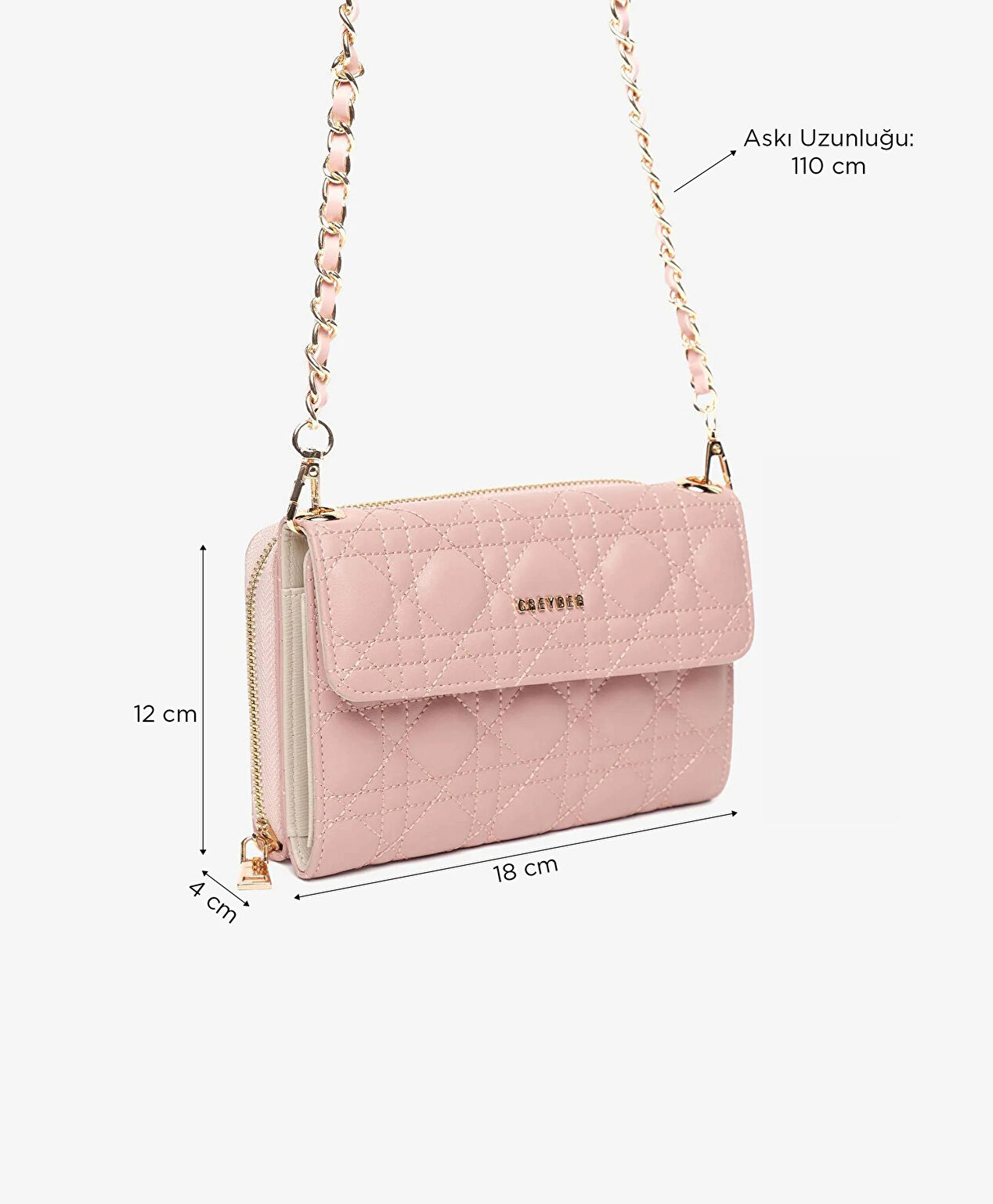 Kadın Pudra Omuz Çantası - 5