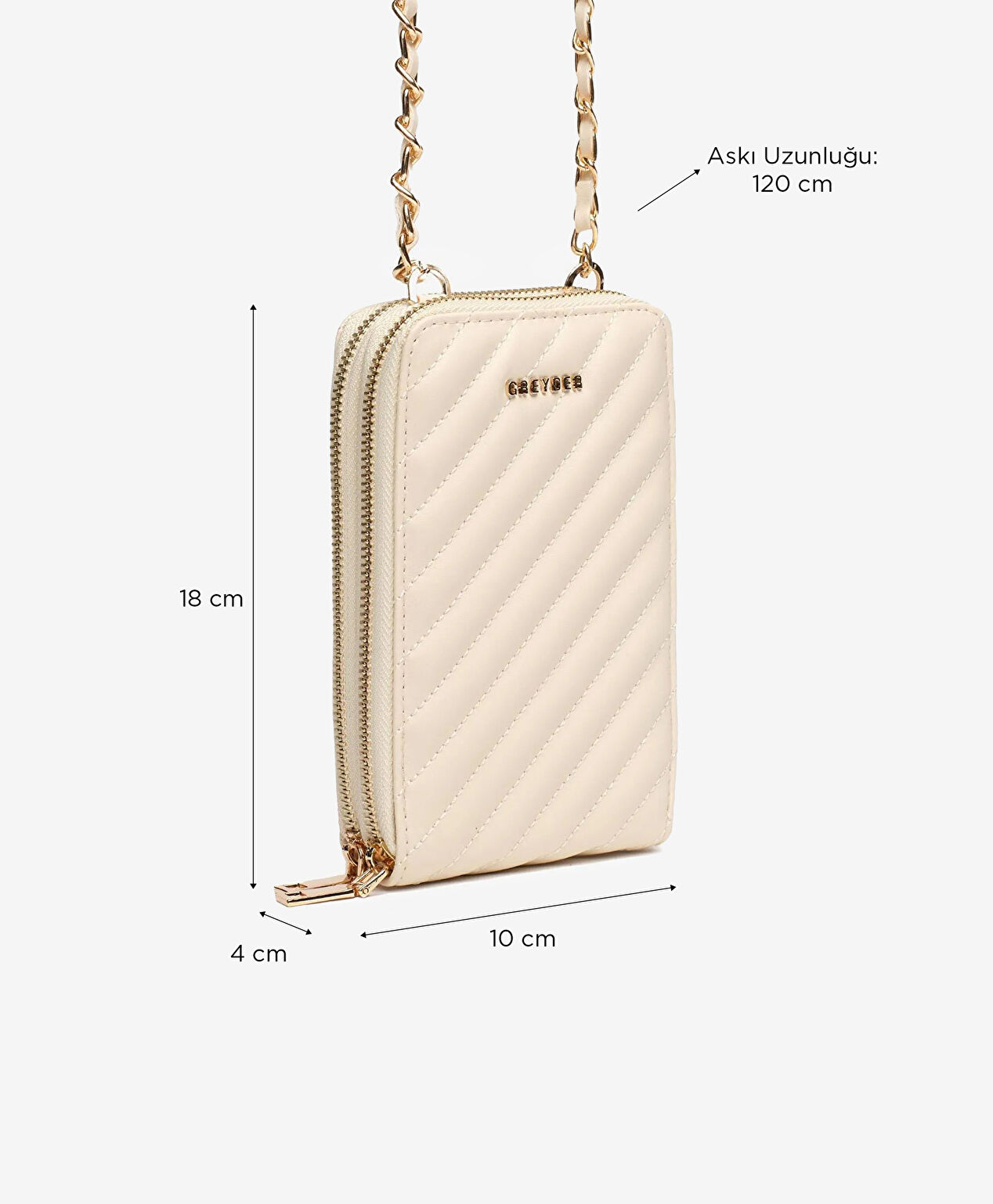 Kadın Ekru Omuz Çantası - 5