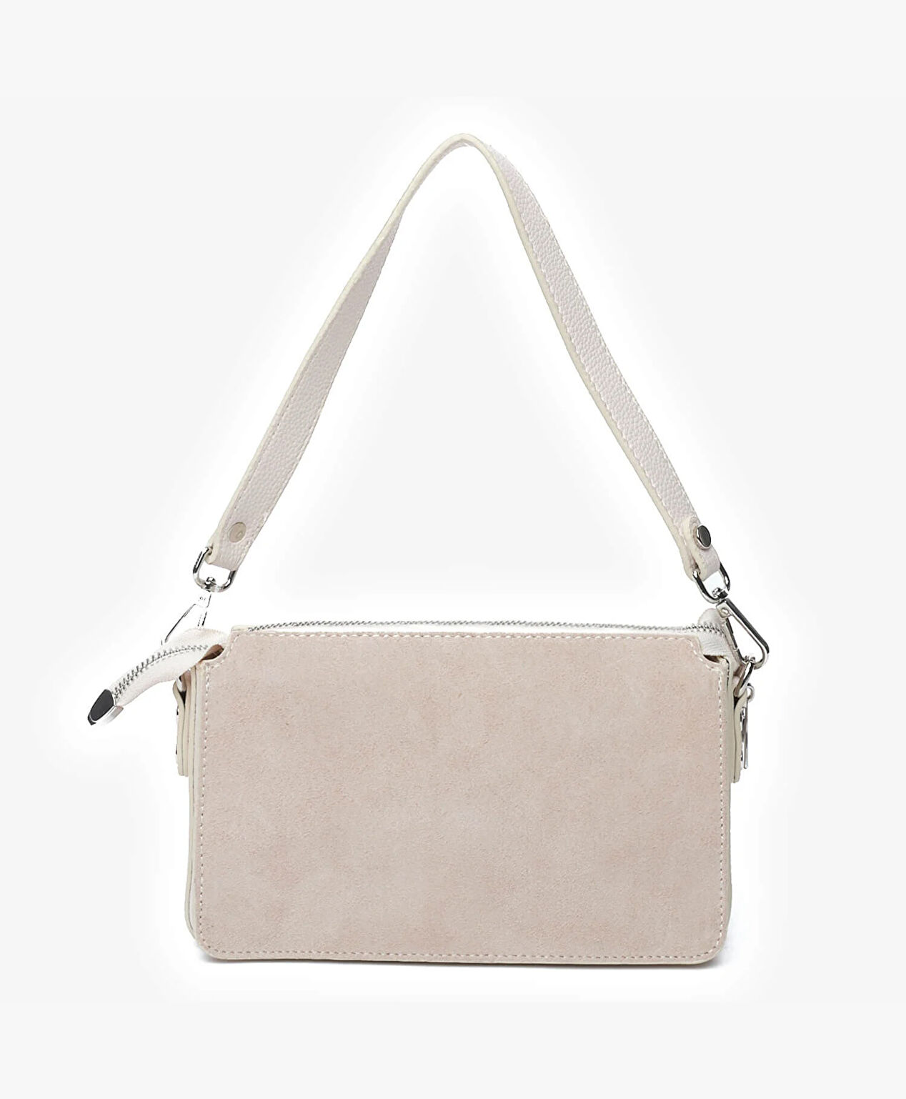 Kadın Krem Omuz Çantası - 4