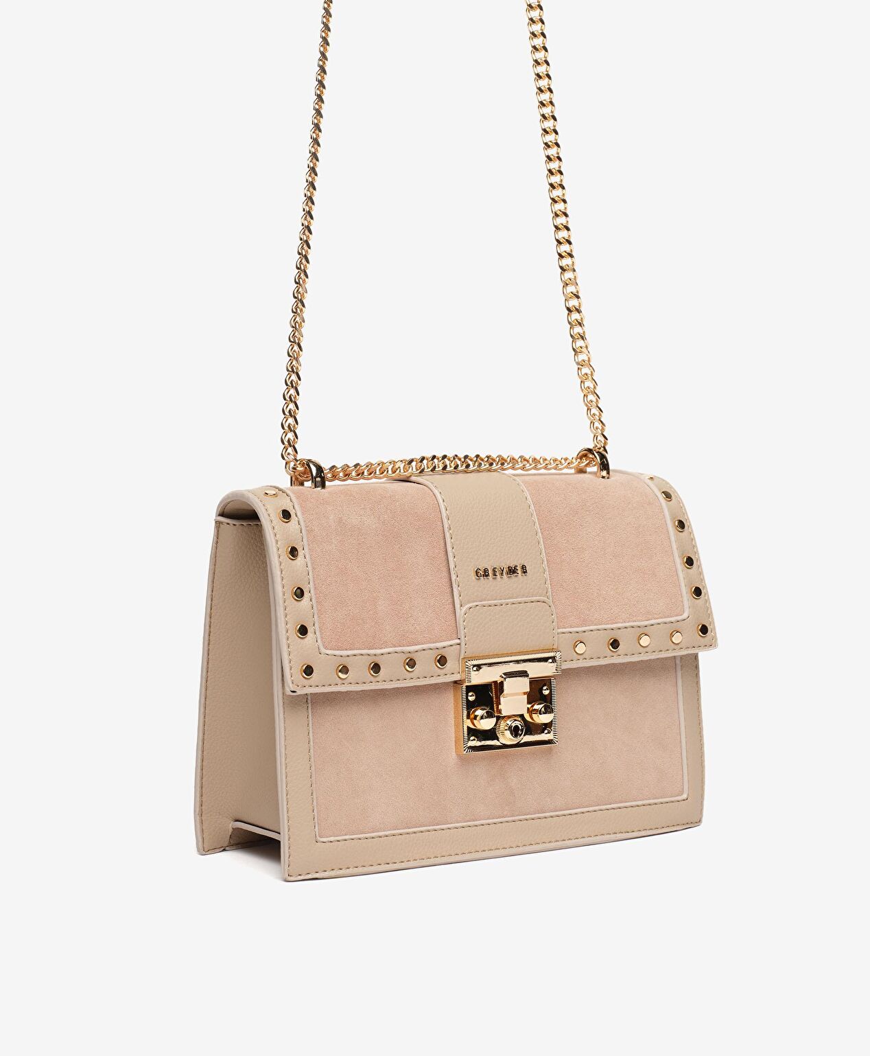 Kadın Bej Süet Omuz Çantası - 2