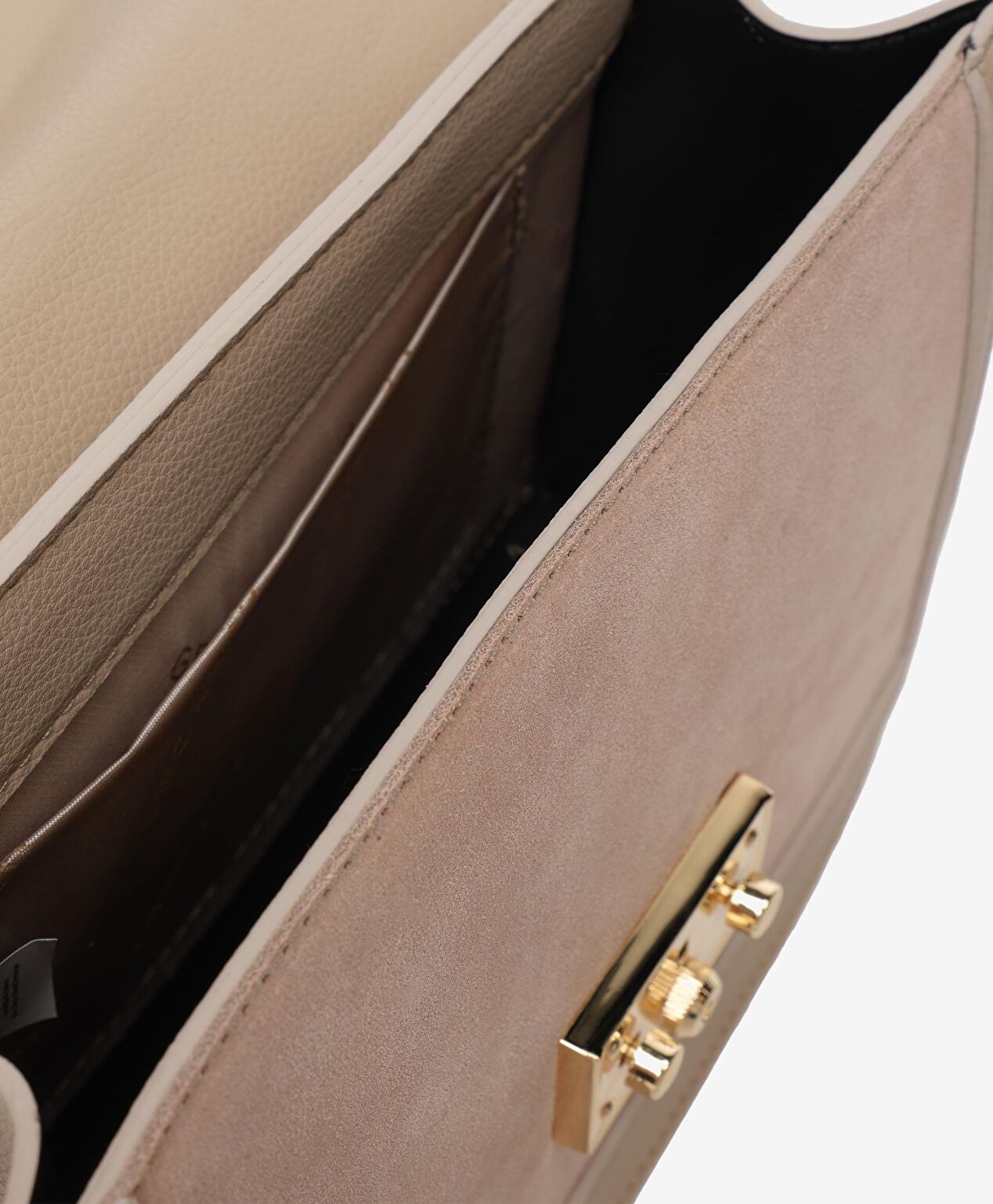 Kadın Bej Süet Omuz Çantası - 4