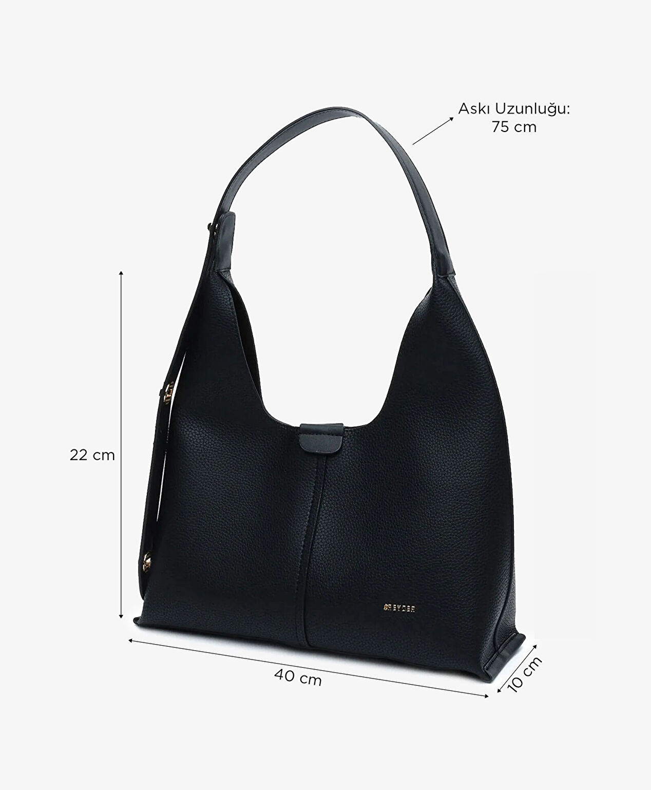 Kadın Siyah Omuz Çantası - 6