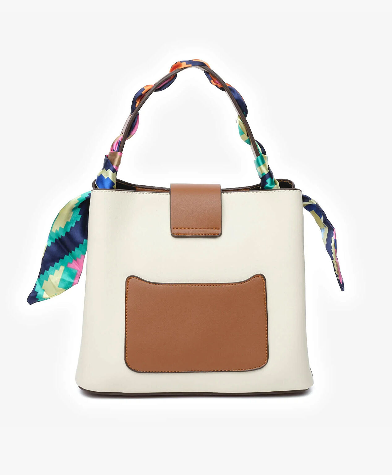 Kadın Krem Kol Çantası - 5