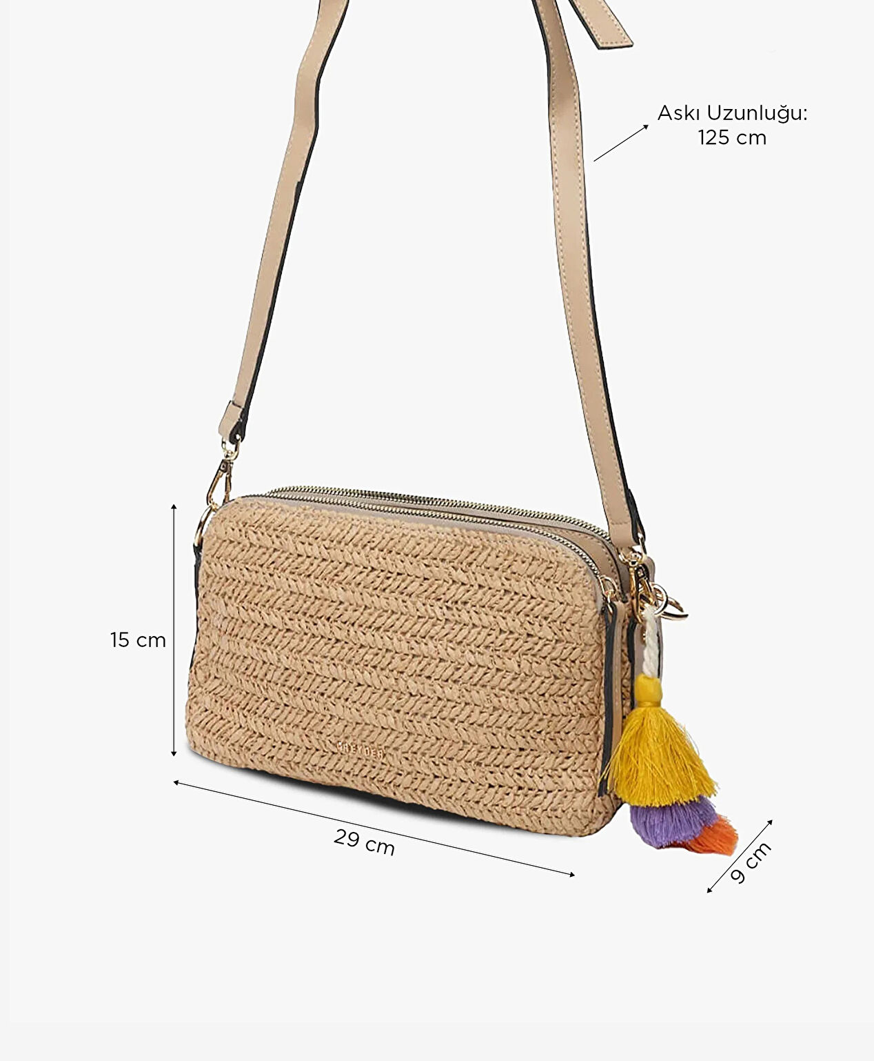 Kadın Deve Tüyü Omuz Çantası - 7