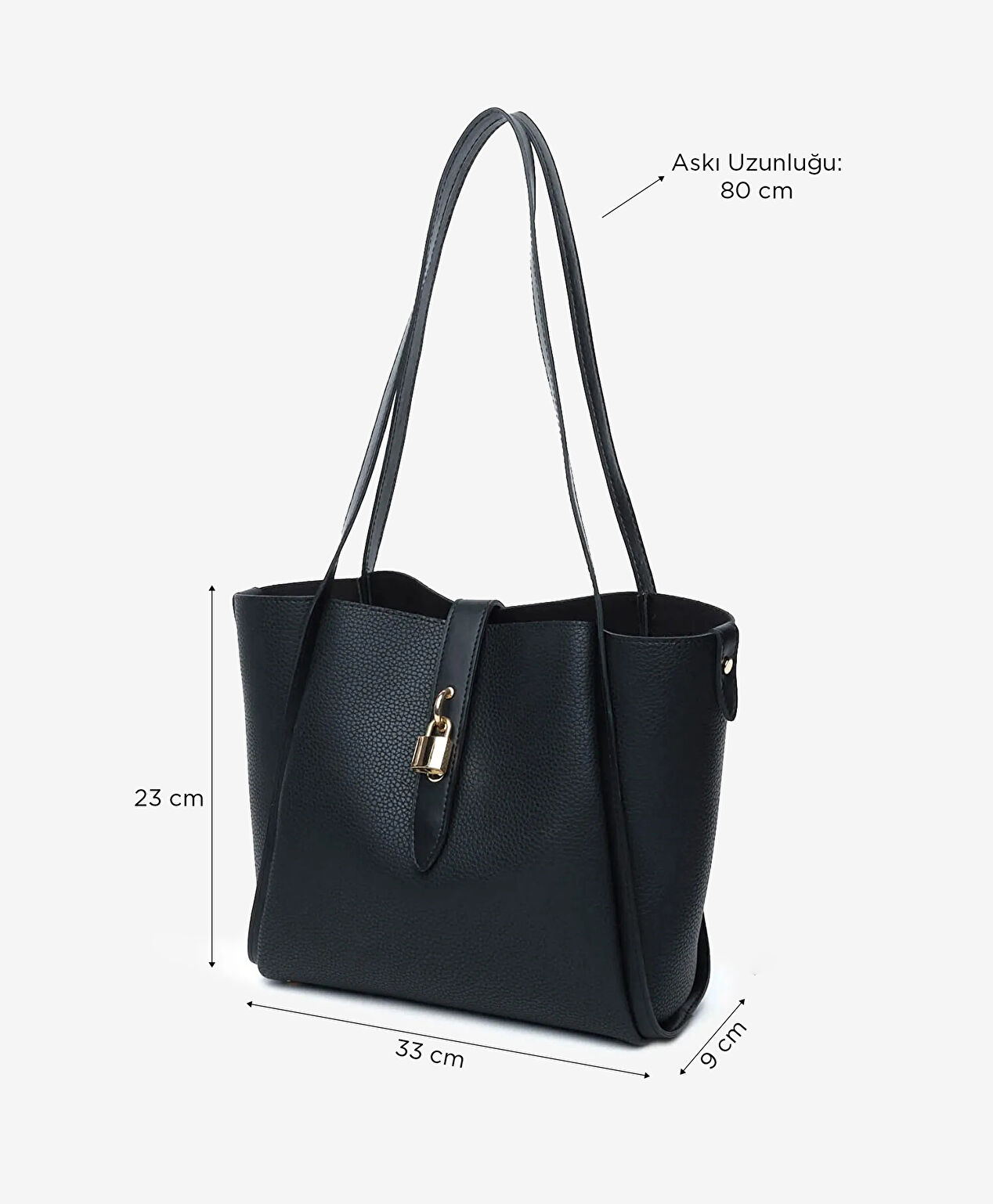 Kadın Siyah Kol Çantası - 6