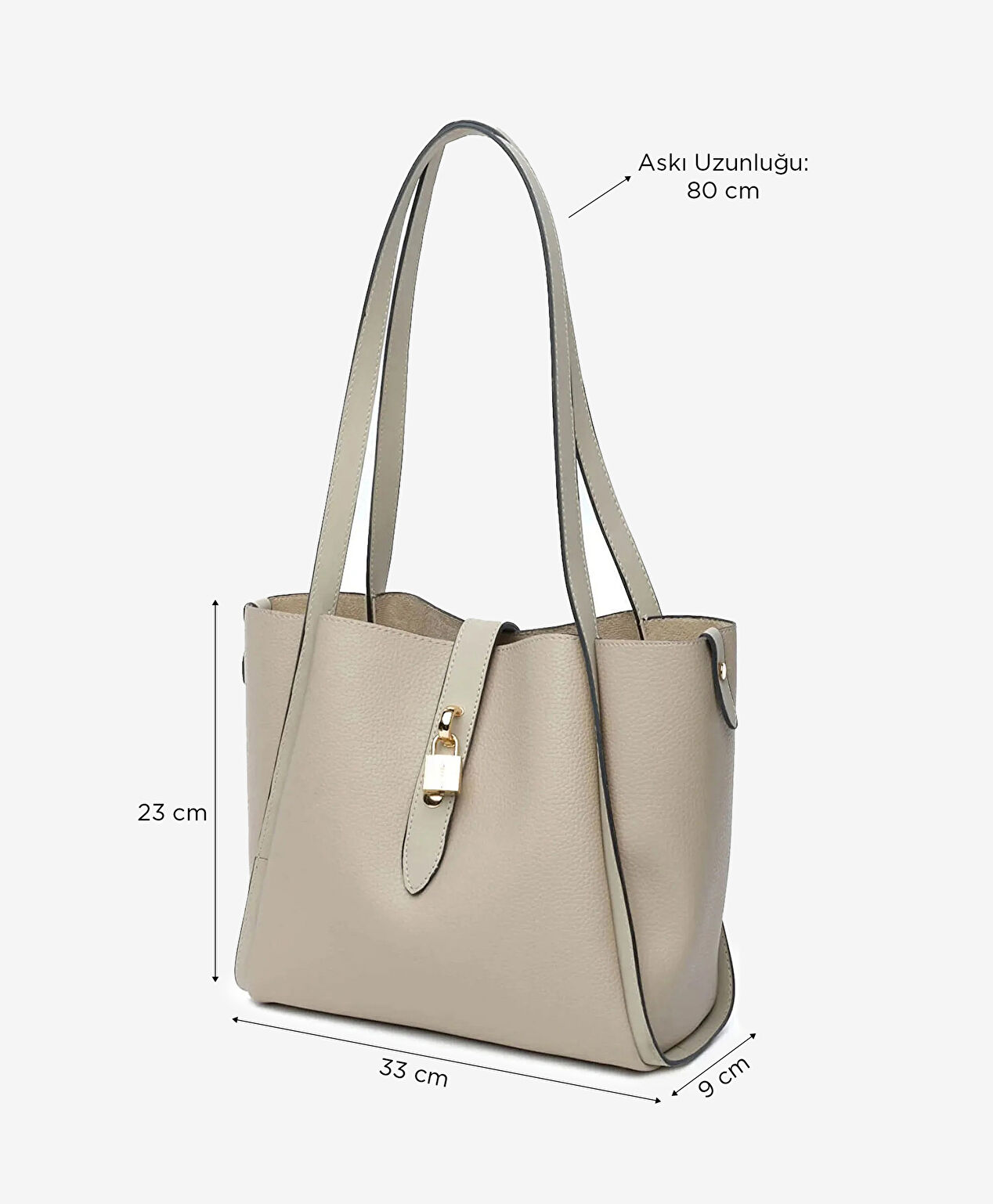Kadın Koyu Bej Kol Çantası - 6