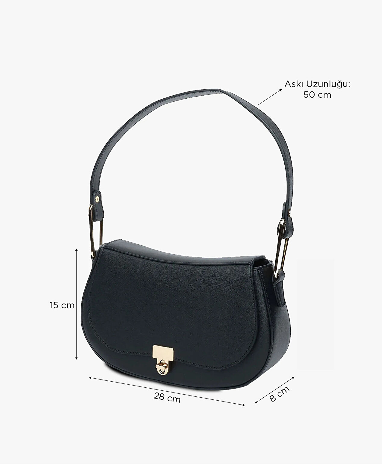 Kadın Siyah Omuz Çantası - 6
